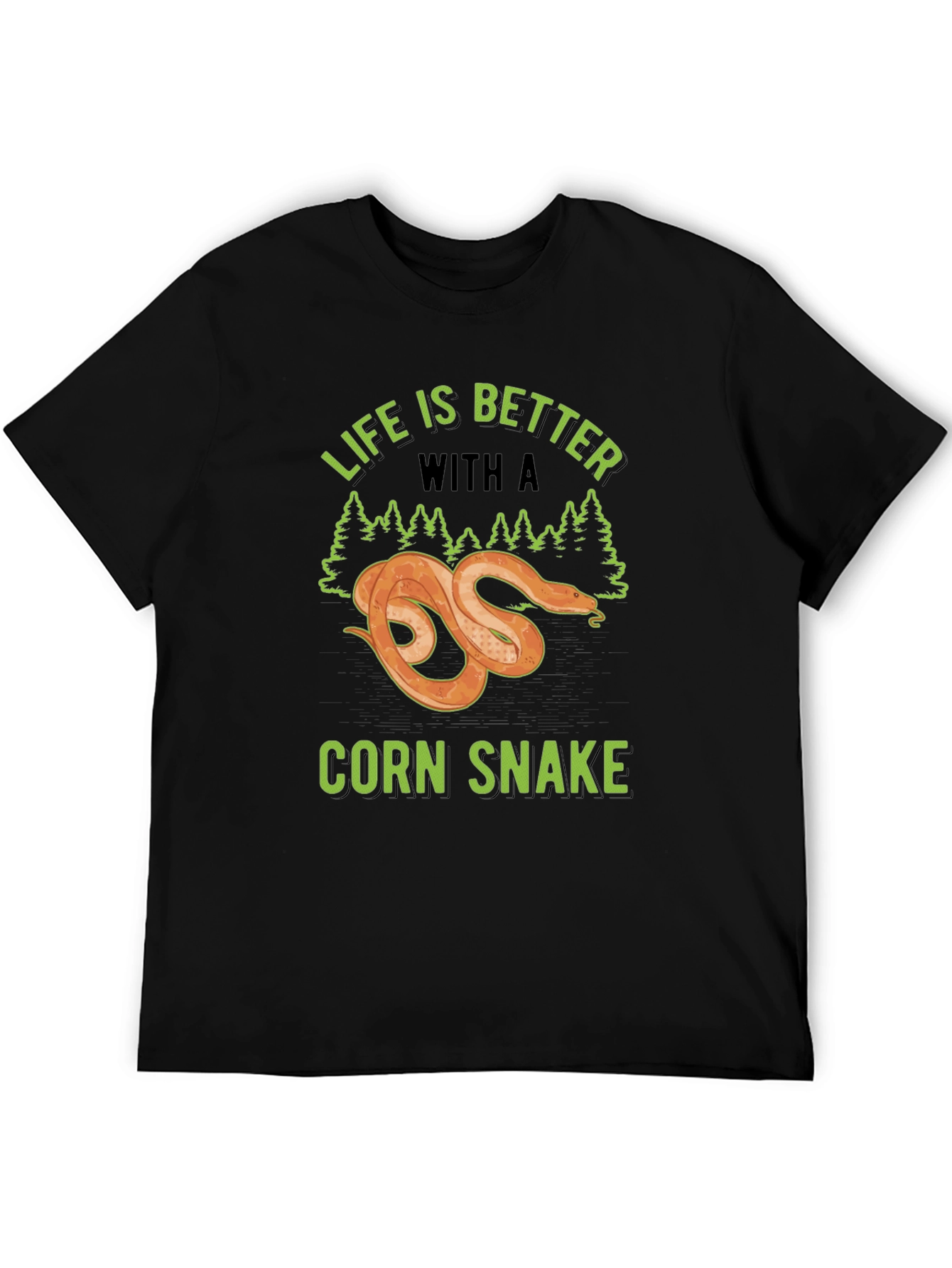 Black Life is Better with a Corn Snake Graphic T-Shirt view 5