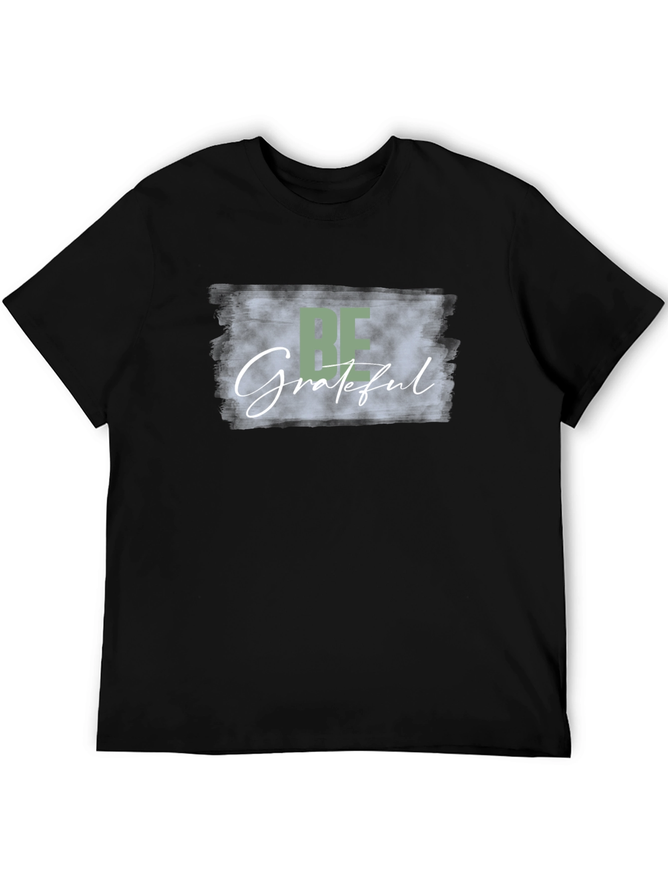 Black Be Grateful Black Graphic Tee view 5