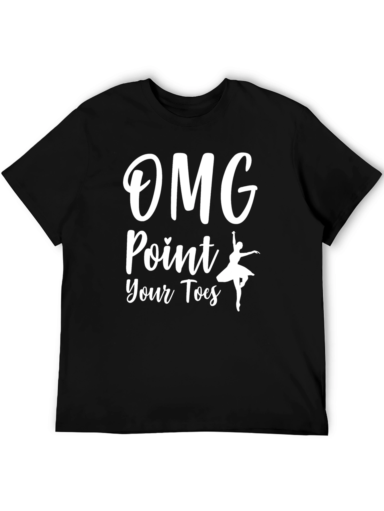 Black OMG Point Your Toes Graphic Tee view 5