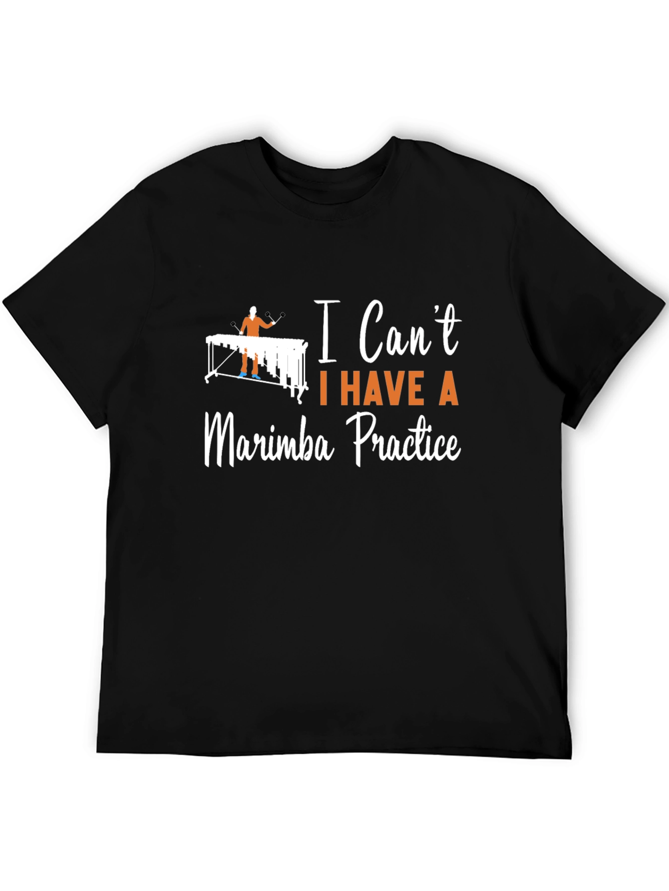 Black Marimba Practice T-Shirt - Musician's Humor Tee view 5