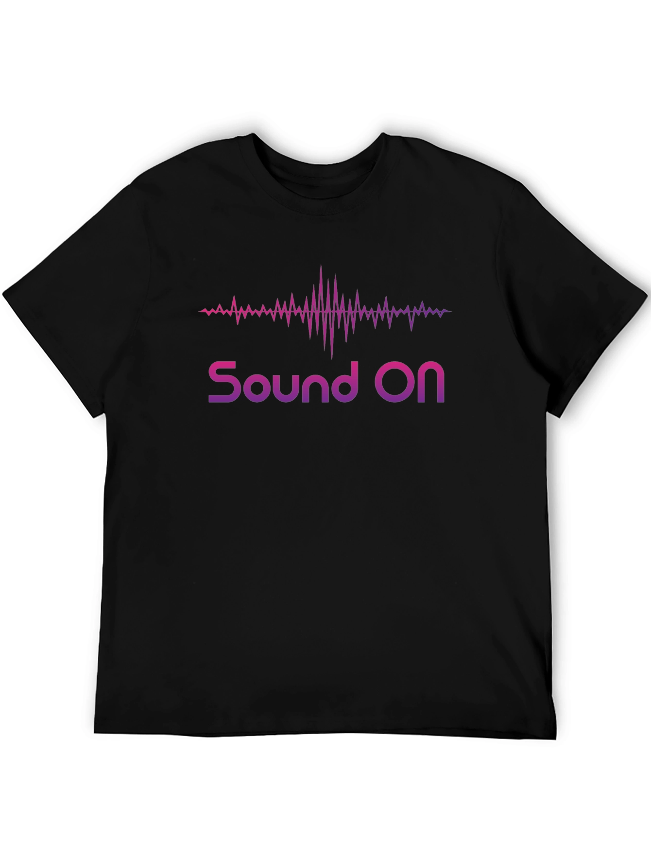 Black Sound On Graphic Tee - Music Lover T-Shirt view 5