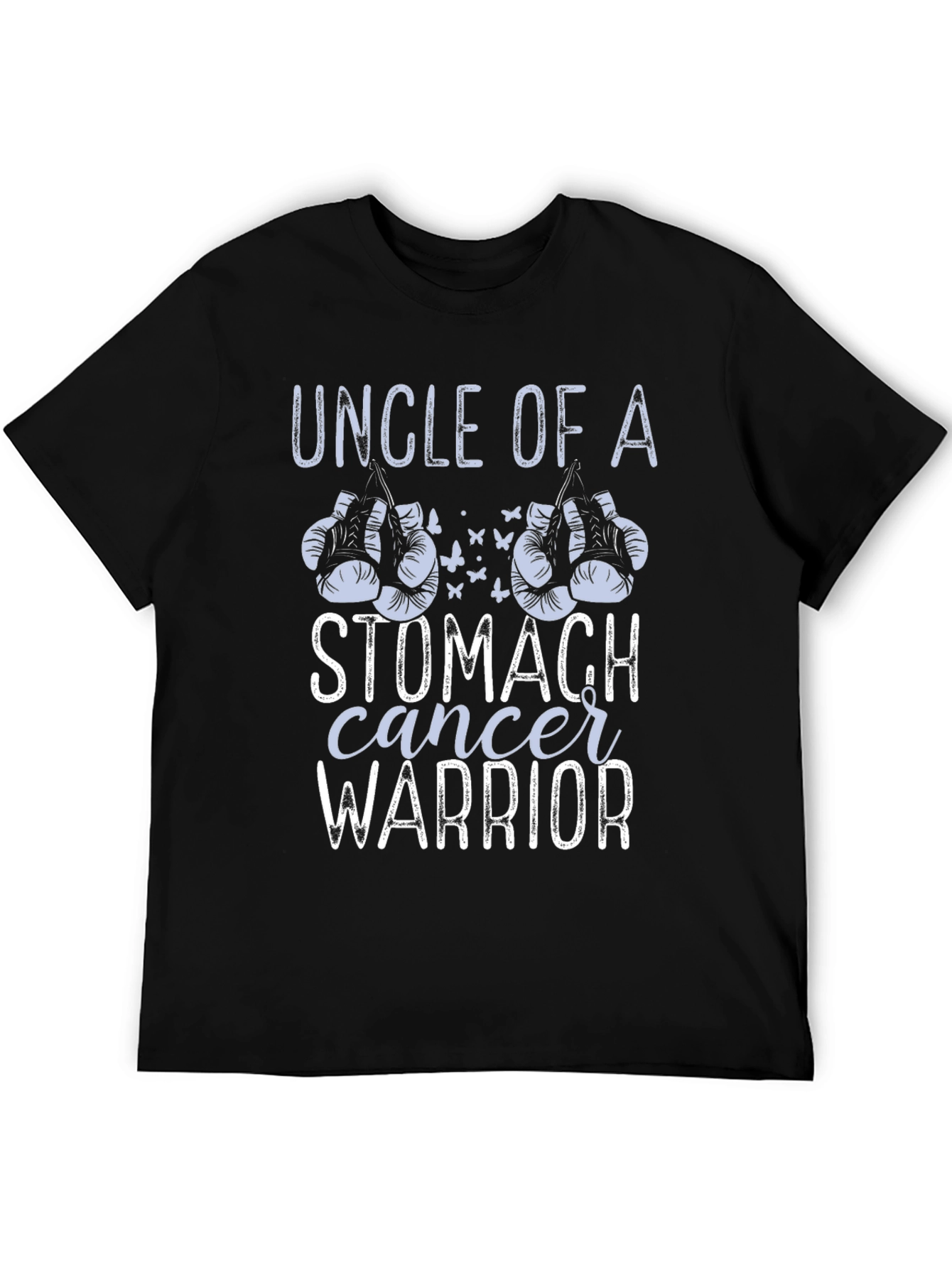 Black Uncle of a Stomach Cancer Warrior T-Shirt view 5