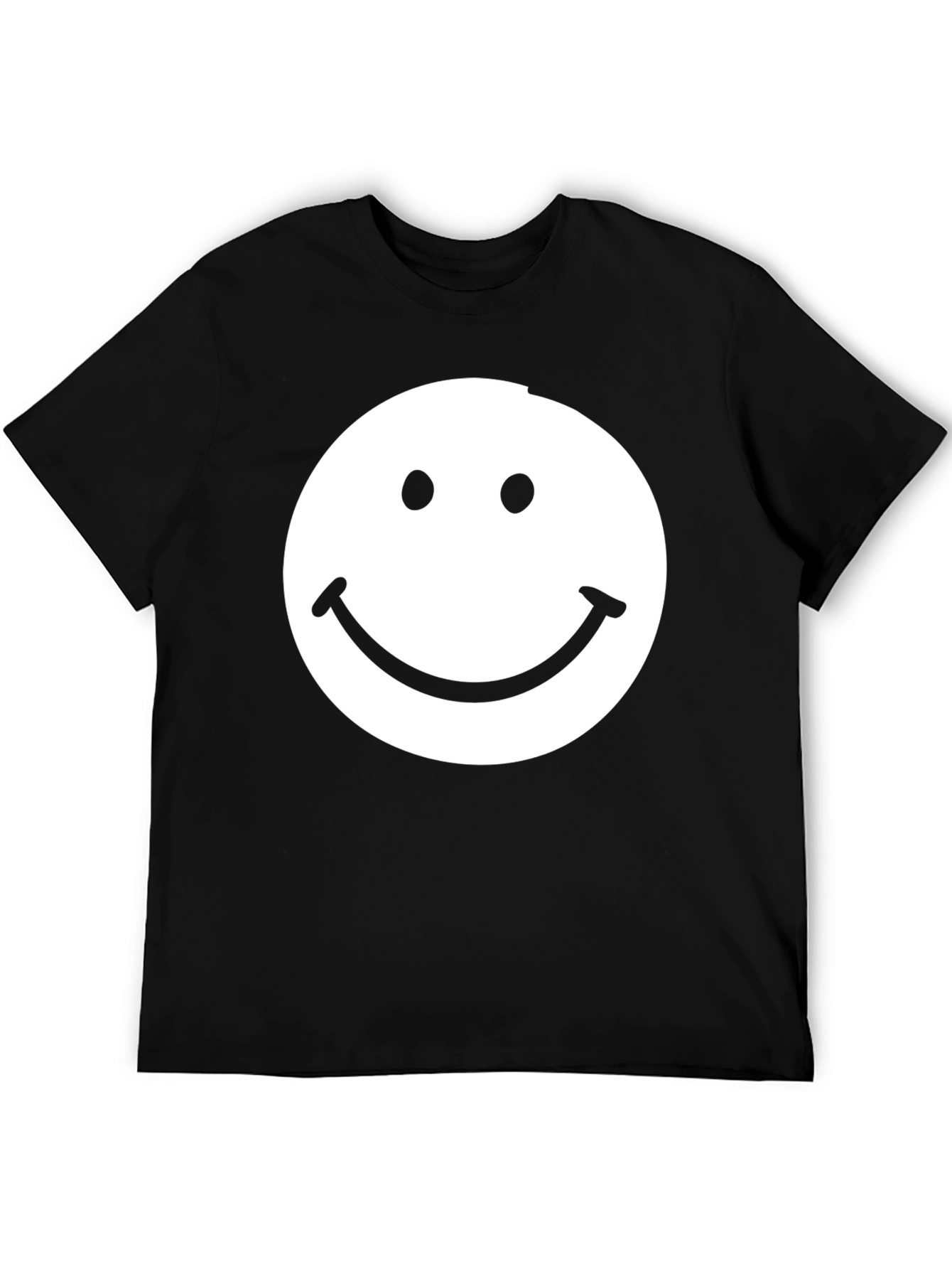 Black Smiley Face Graphic Tee - Classic Comfort view 5