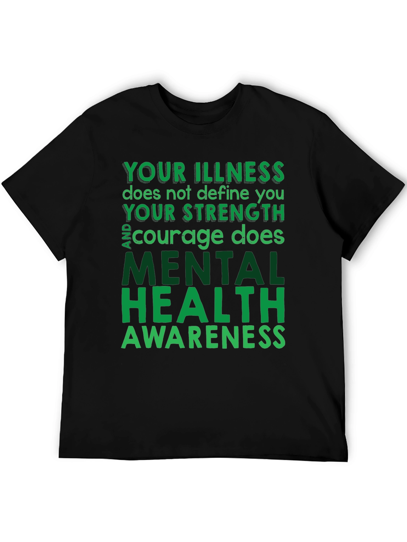 Black Mental Health Awareness T-Shirt - Inspirational Tee view 5
