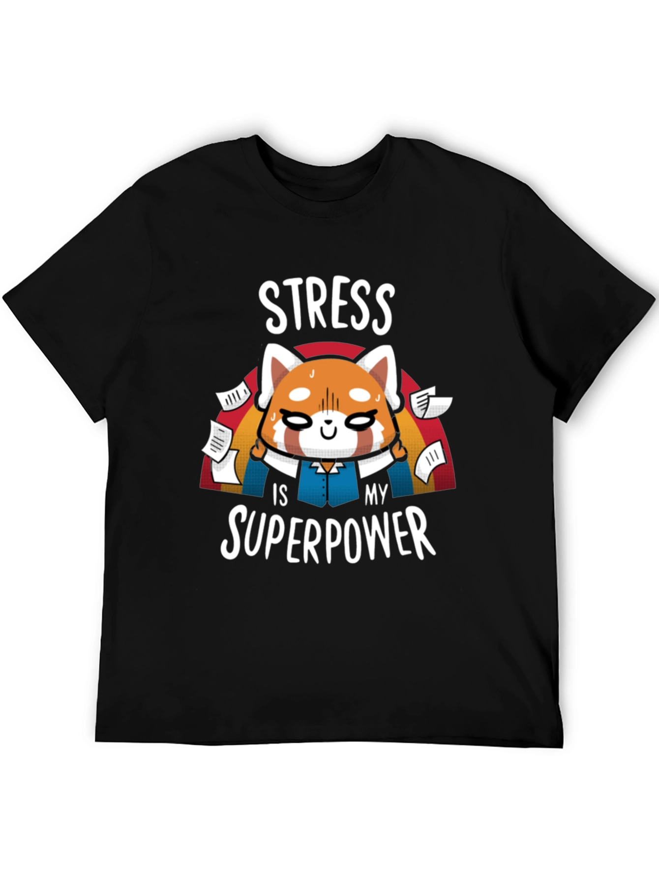 Black Stress Superpower Black T-Shirt  view 5
