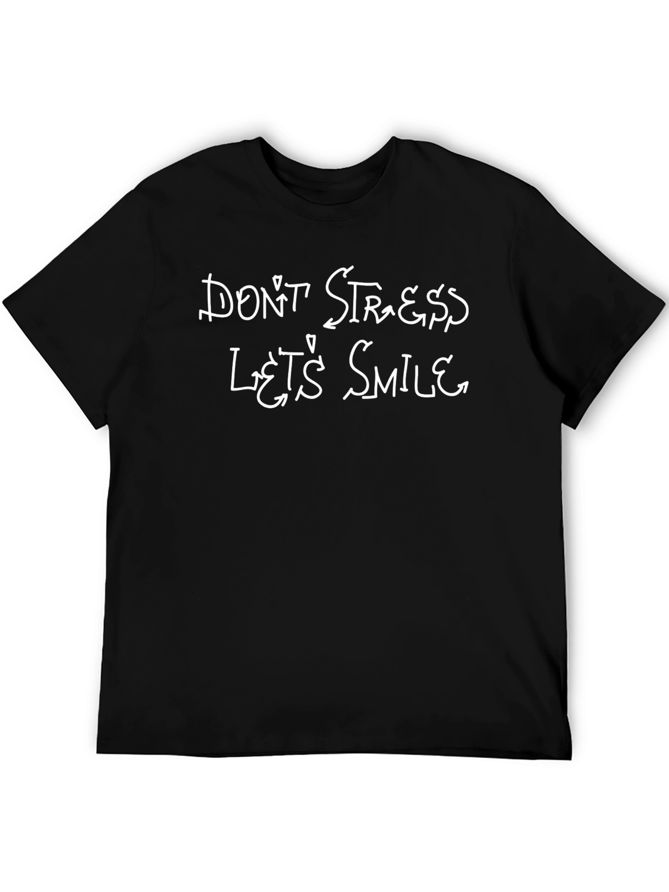 Black Don't Stress, Let's Smile - Graphic T-Shirt view 5