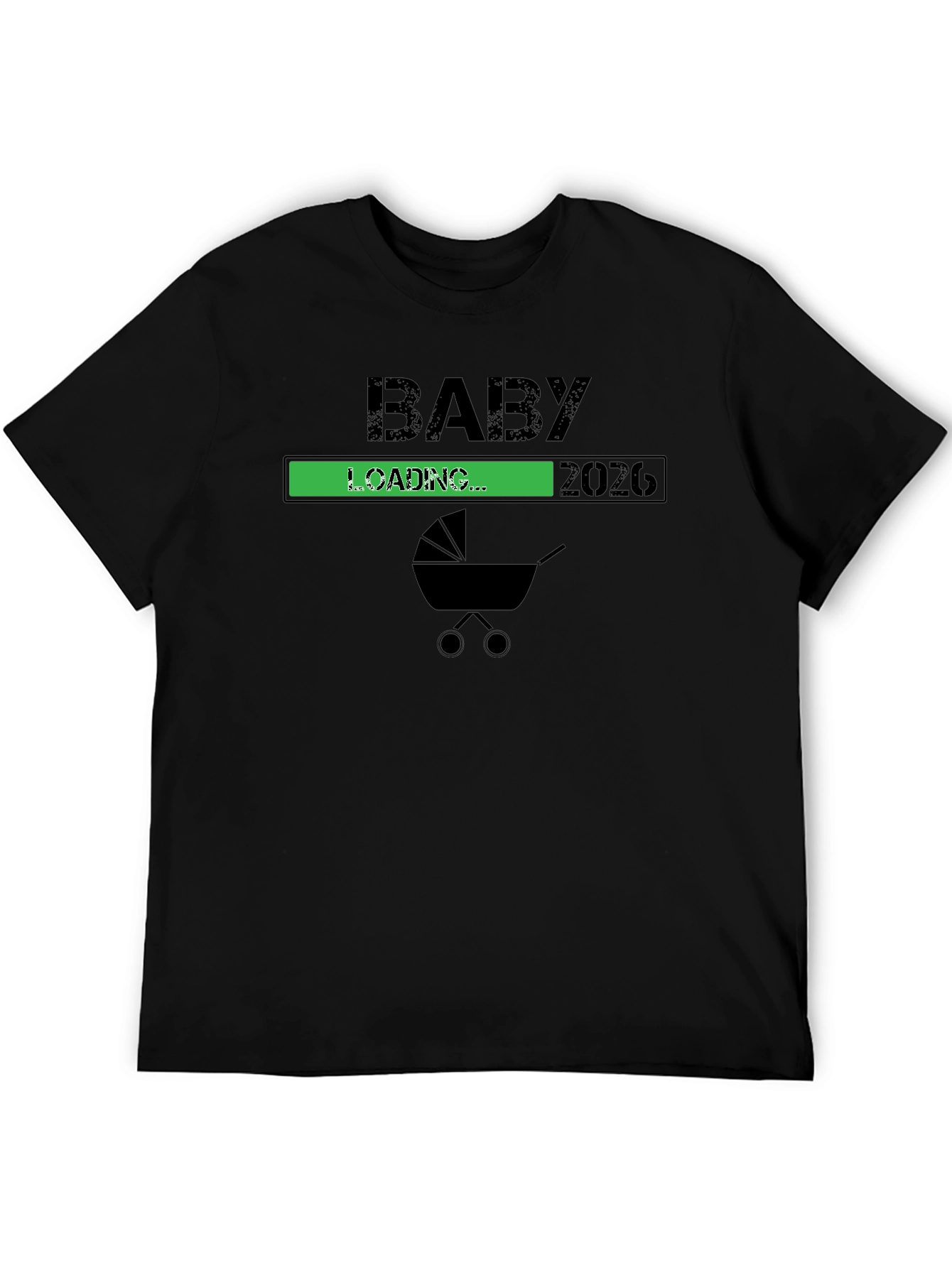 Black Baby Loading 2026 T-Shirt - Expecting Parents Gift view 5
