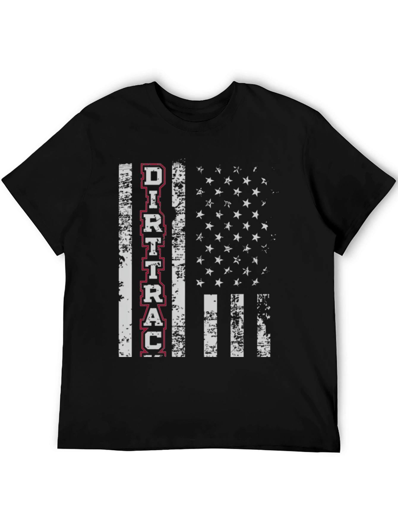 Black Dirt Track Flag Graphic Tee - Racing Fan Apparel view 5