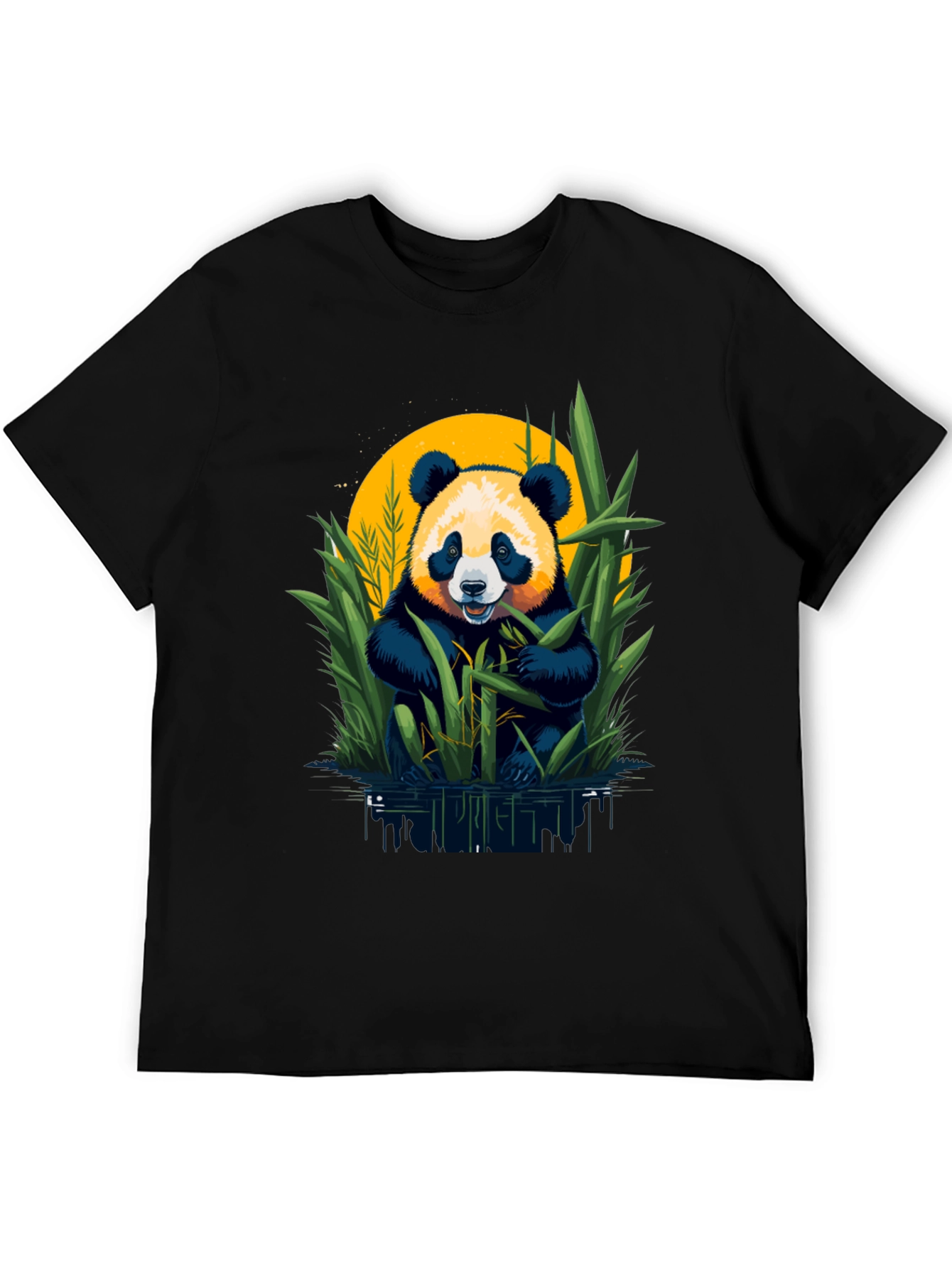Black Panda Bamboo Graphic Tee view 5