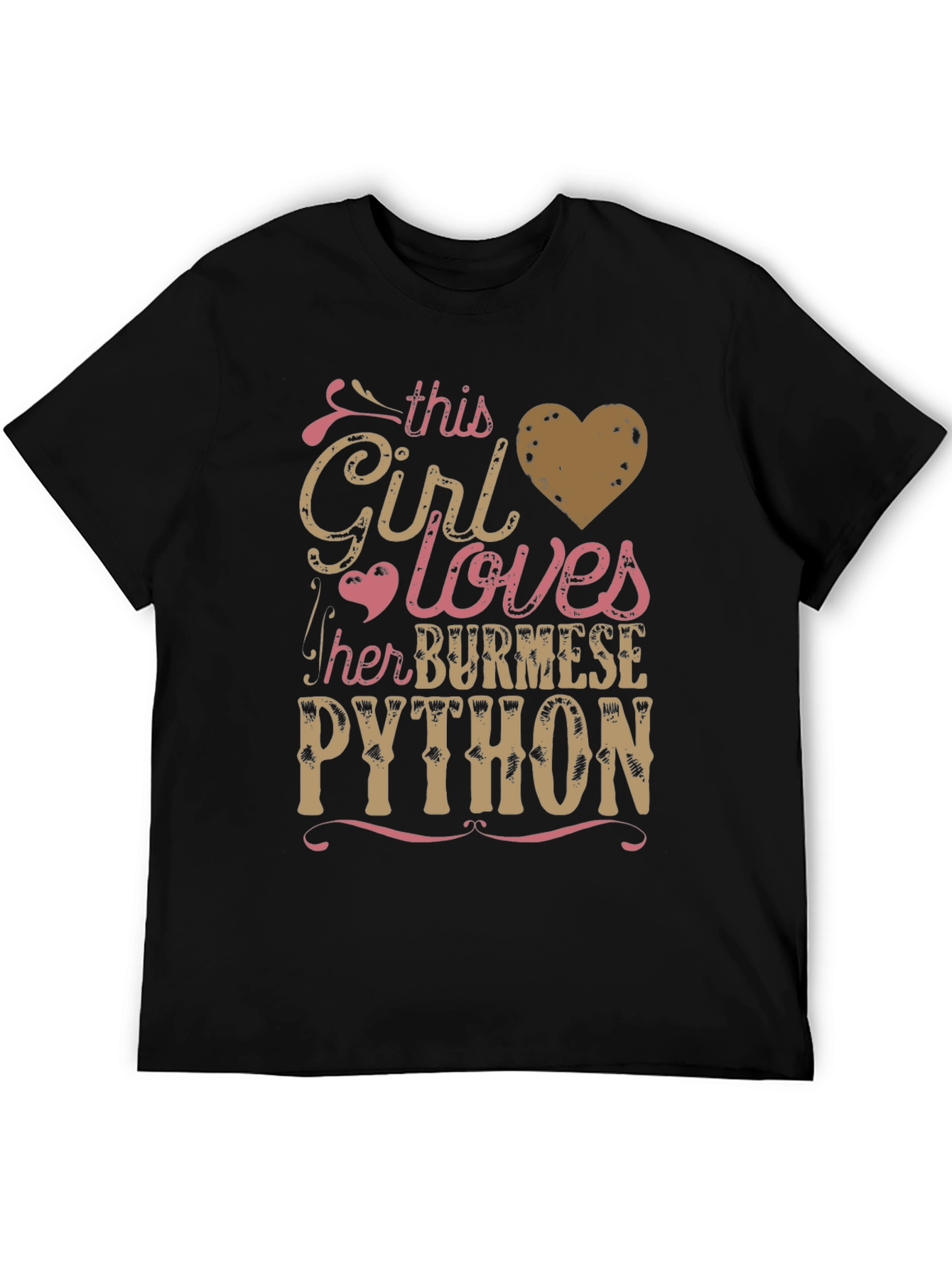 Black Girl Loves Burmese Python Graphic T-Shirt view 5