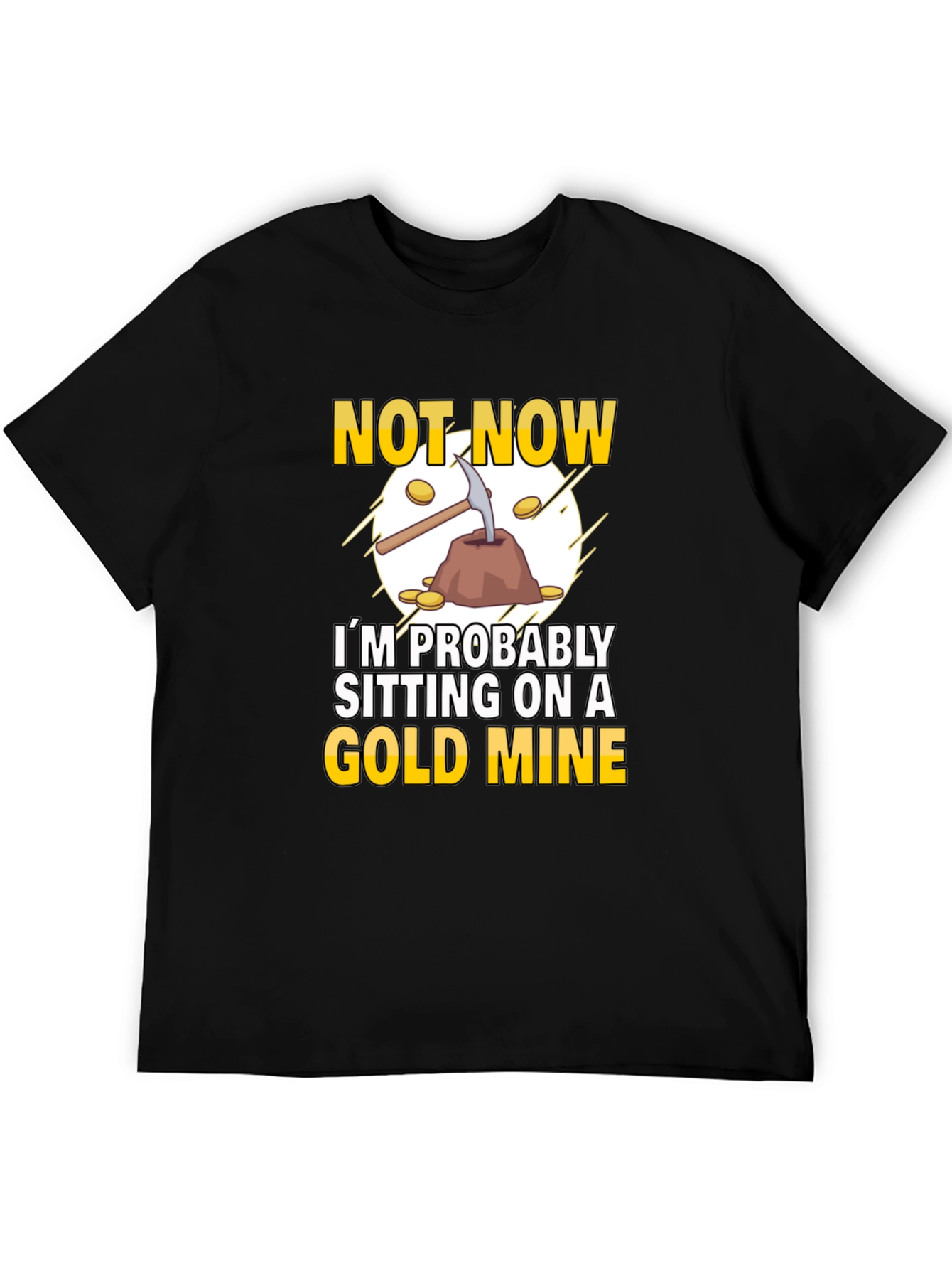 Black Gold Mine Graphic T-Shirt: Prospector Humor view 5