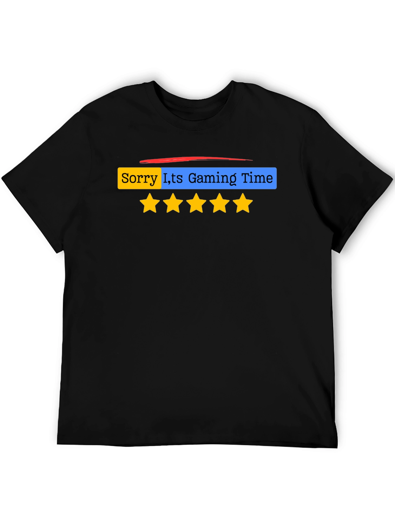 Black Gaming Time T-Shirt - Funny Gamer Tee view 5