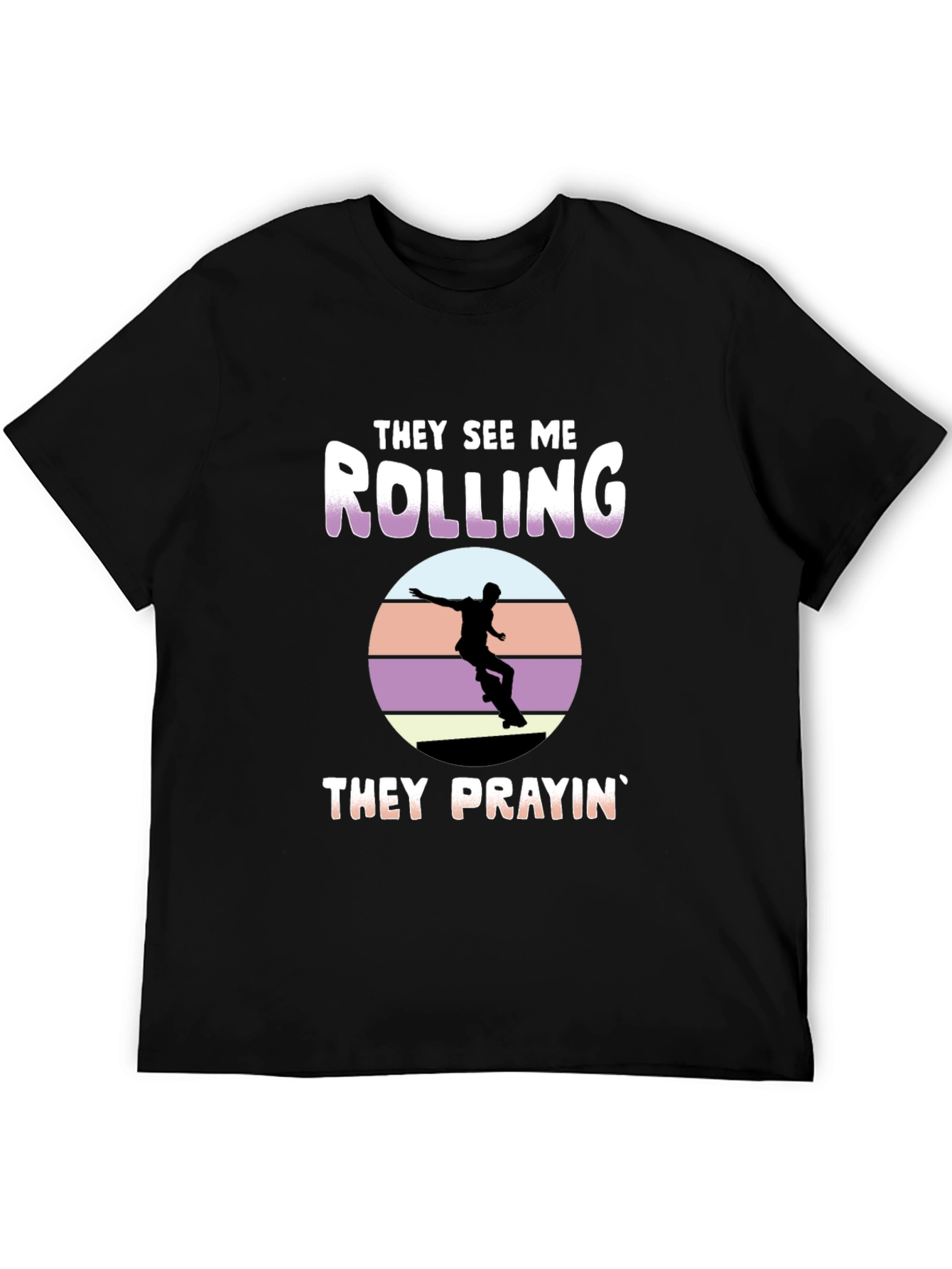 Black They See Me Rolling T-Shirt view 5