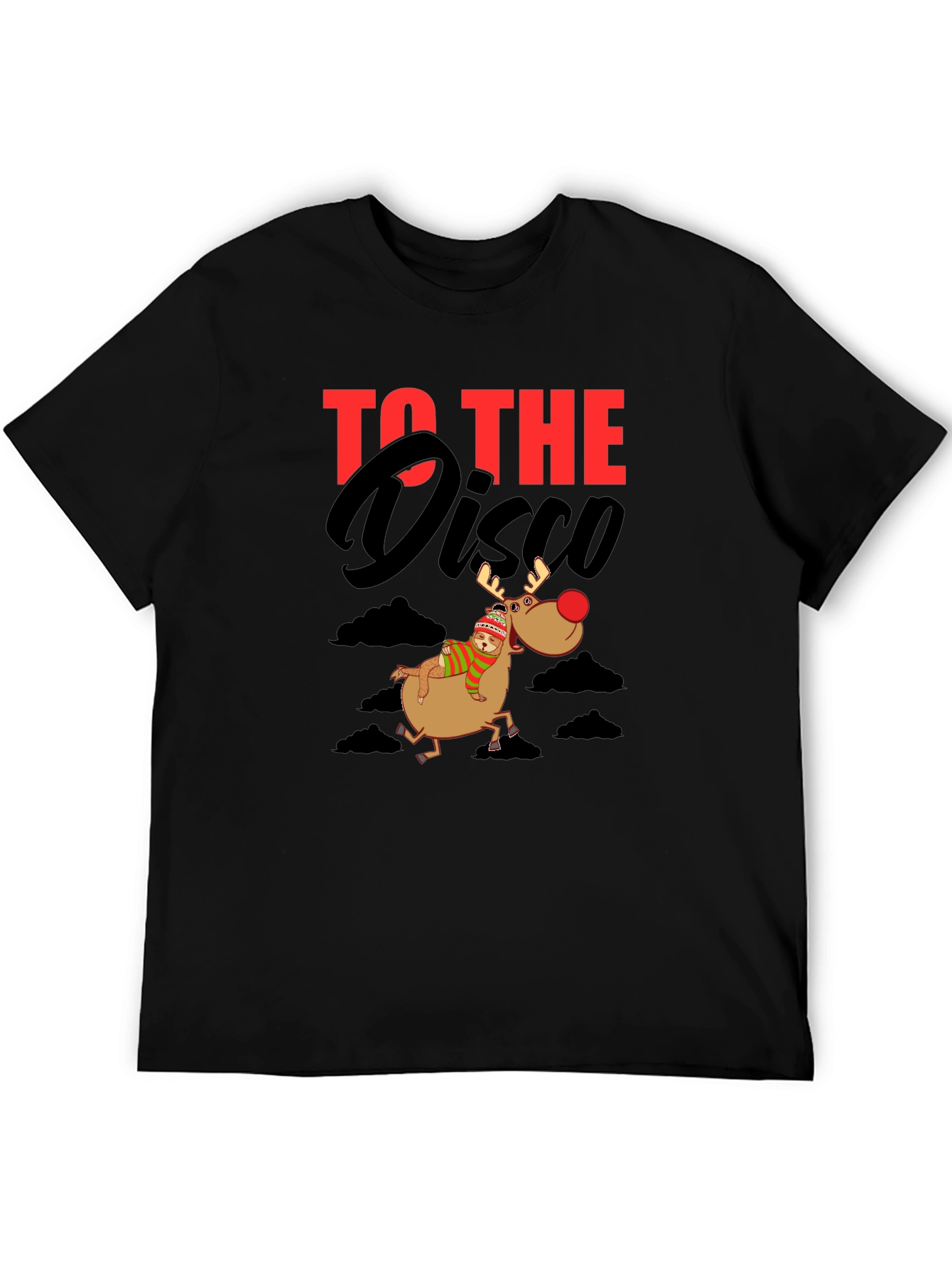 Black To The Disco Reindeer T-Shirt view 5