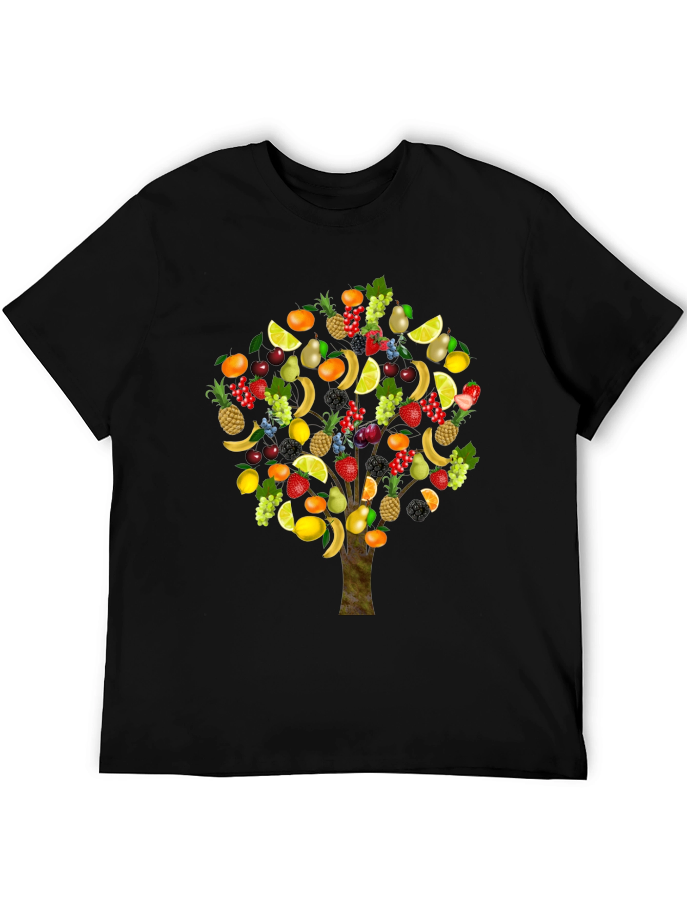 Black Fruit Tree Graphic T-Shirt view 5