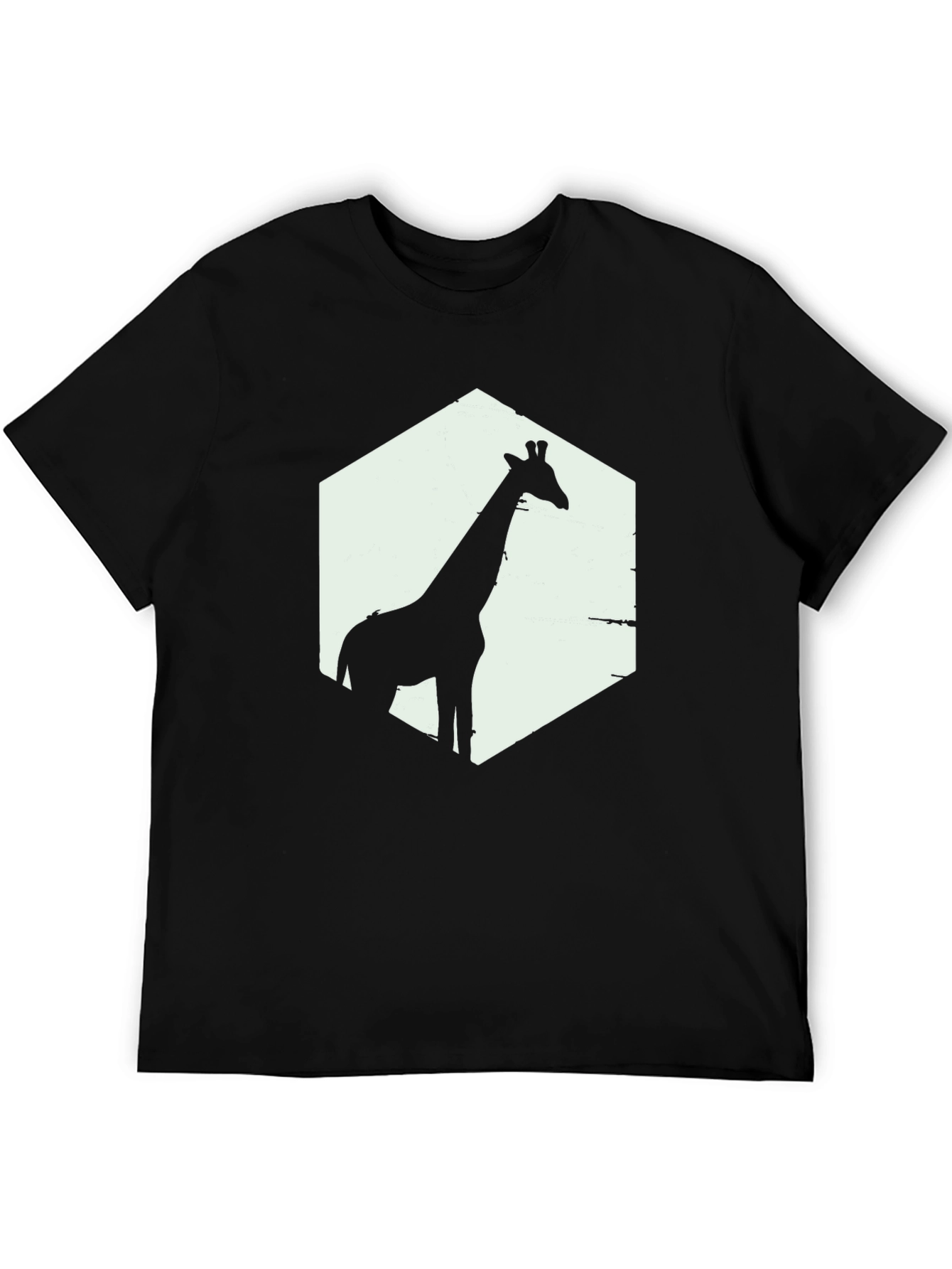 Giraffe Silhouette Graphic T-Shirt - Black - 5