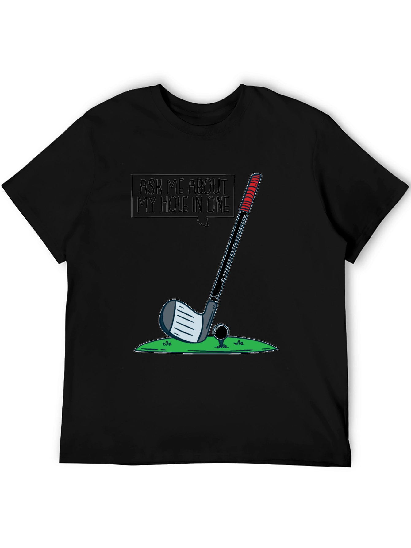 Black Golf Hole in One T-Shirt - Golfer Gift view 5