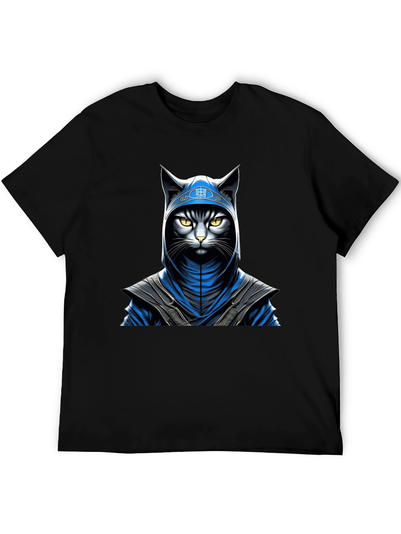Black Ninja Cat Graphic T-Shirt - Stealth Style view 5