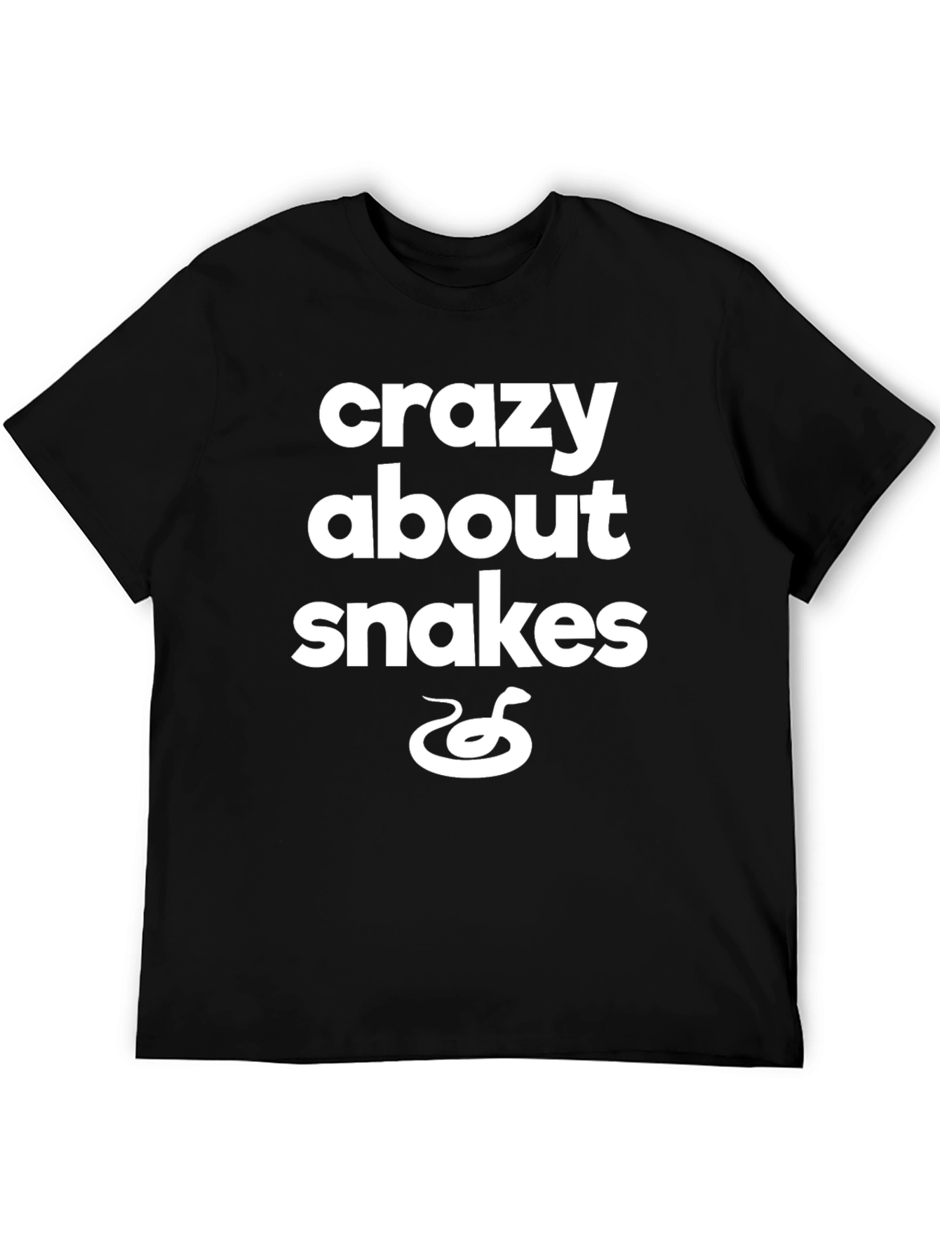Black Crazy About Snakes Graphic Tee view 5