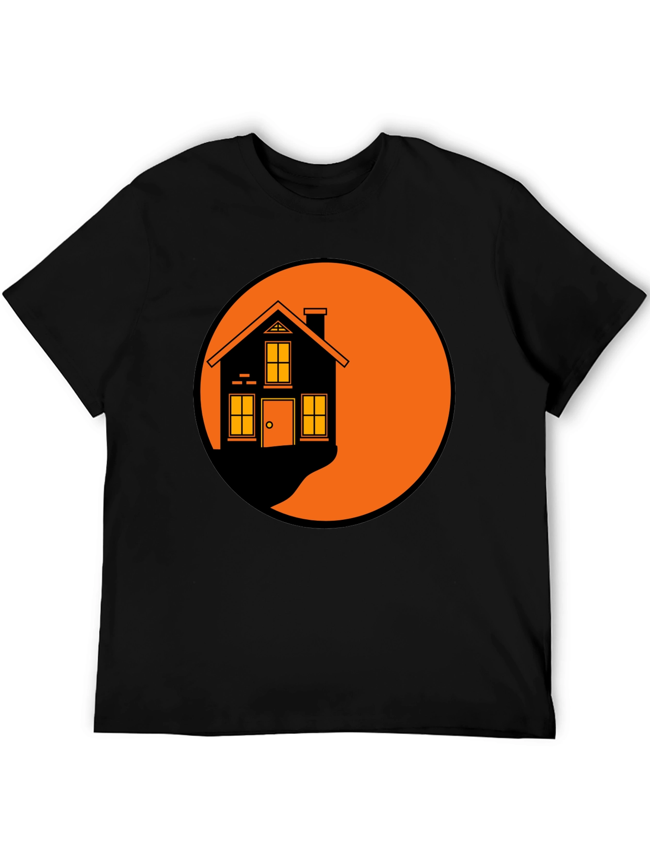 Black Retro House Graphic T-Shirt - Soft Cotton Tee view 5