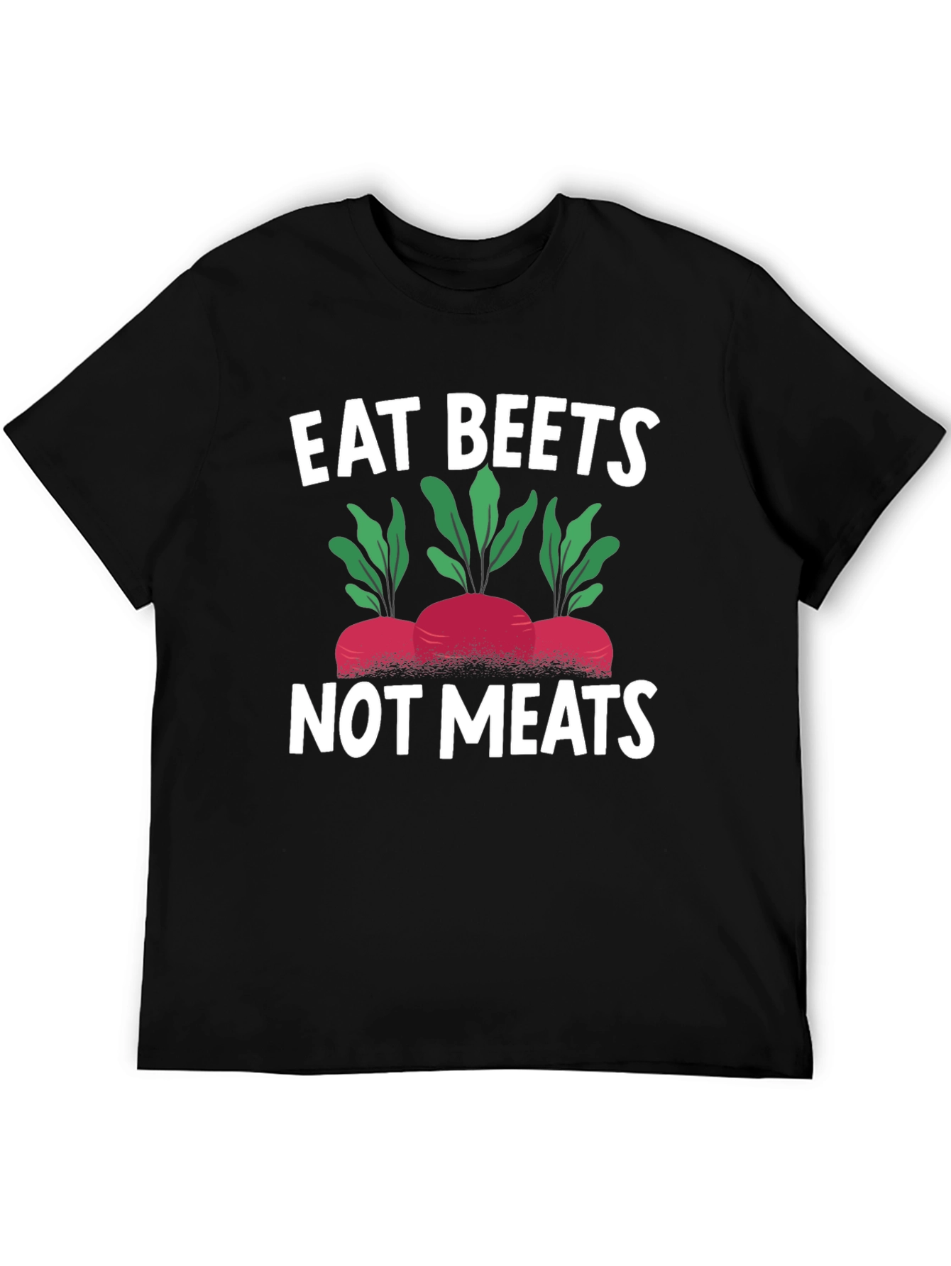 Black Eat Beets Not Meats Graphic Tee - Vegan T-Shirt view 5