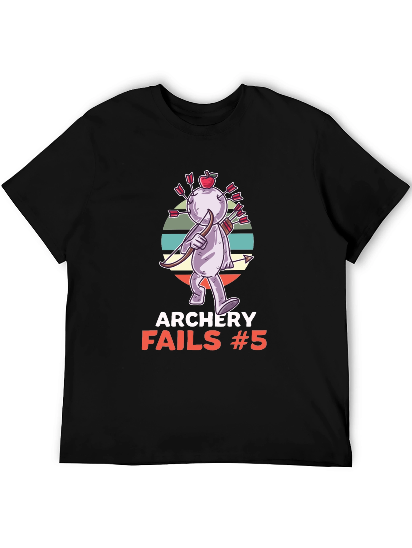 Black Archery Fails #5 T-Shirt - Funny Graphic Tee view 5