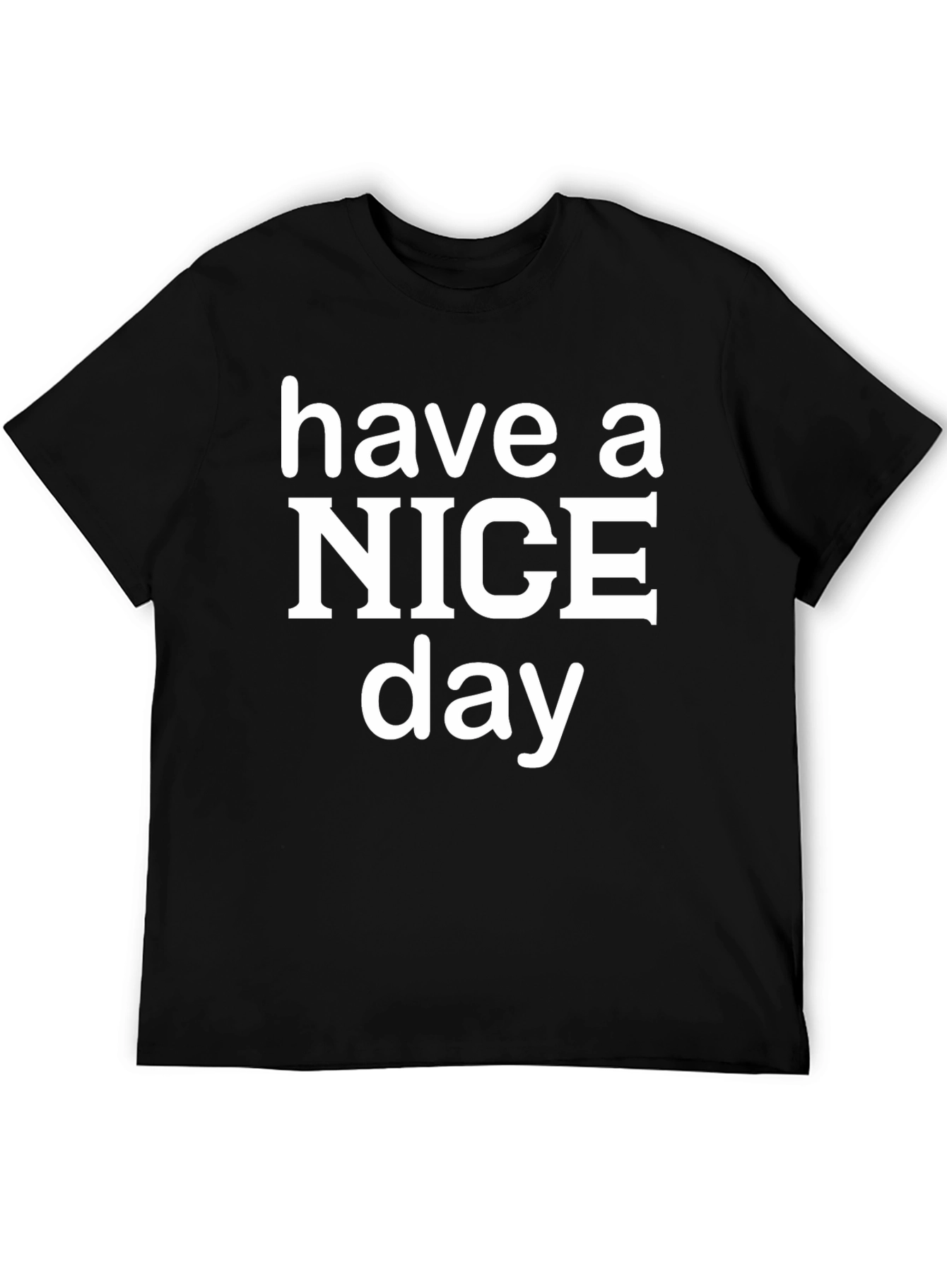 Black Have a Nice Day Graphic Tee - Trendy Casual Shirt view 5