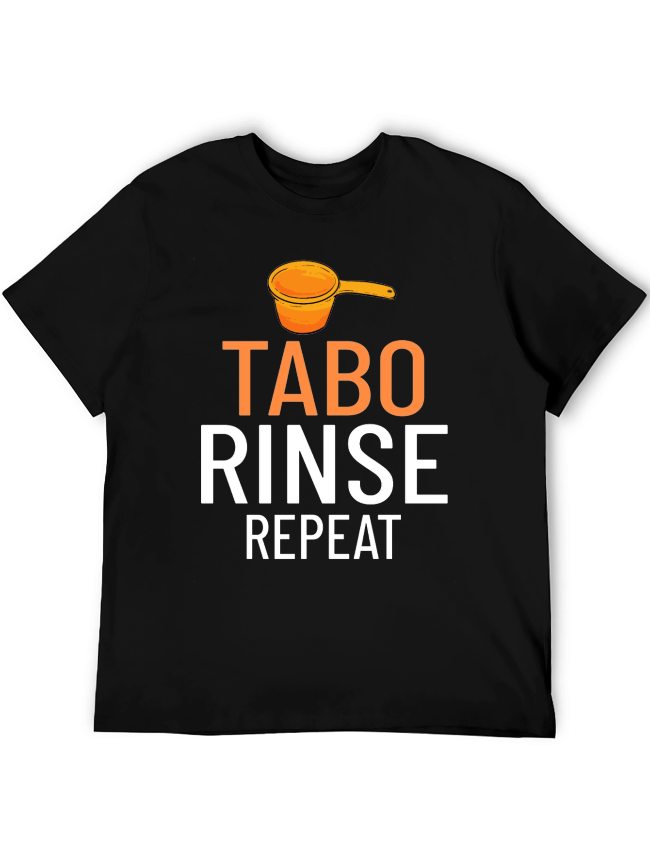 Black Tabo Rinse Repeat Graphic Tee - Novelty Humor Shirt view 5
