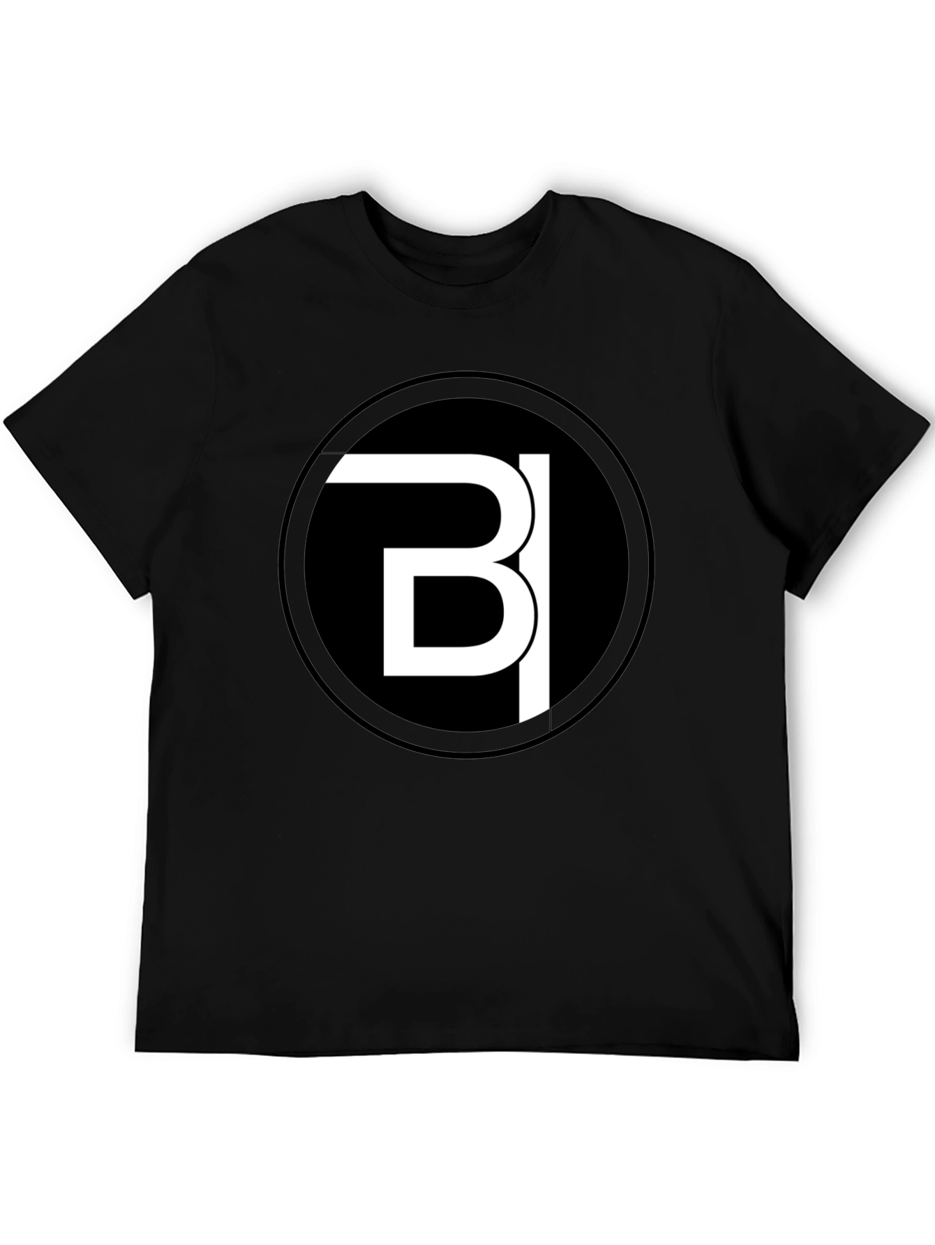 Modern Black Tee with Bold White Logo Design - 5