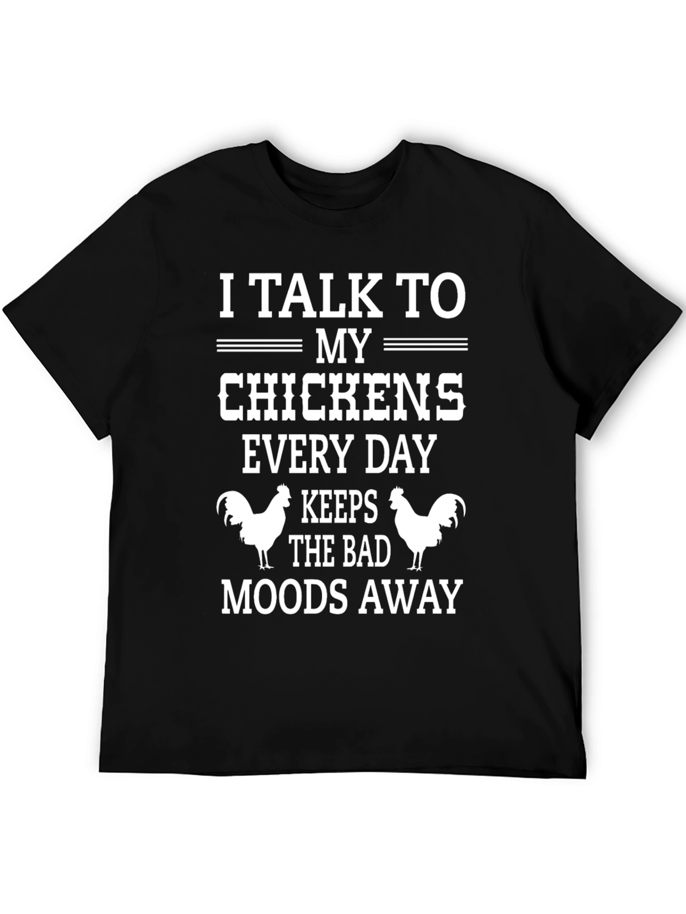 Black I Talk To My Chickens T-Shirt - Funny Chicken Lover Tee view 5