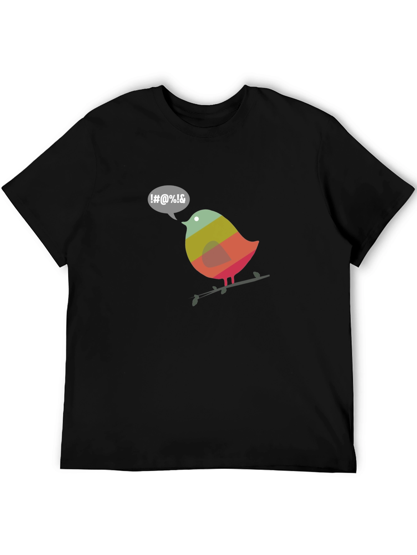Black Bird Graphic Black T-Shirt view 5