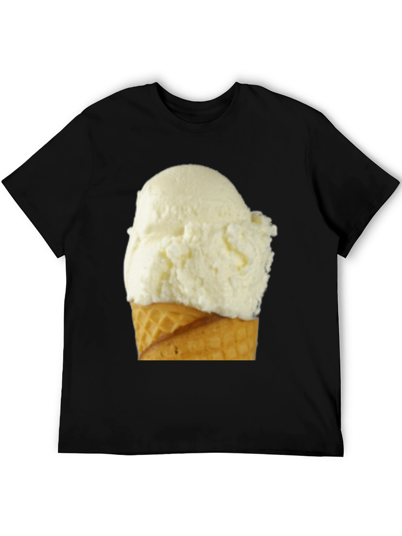 Black Ice Cream Cone Graphic Tee - Casual Black T-Shirt view 5