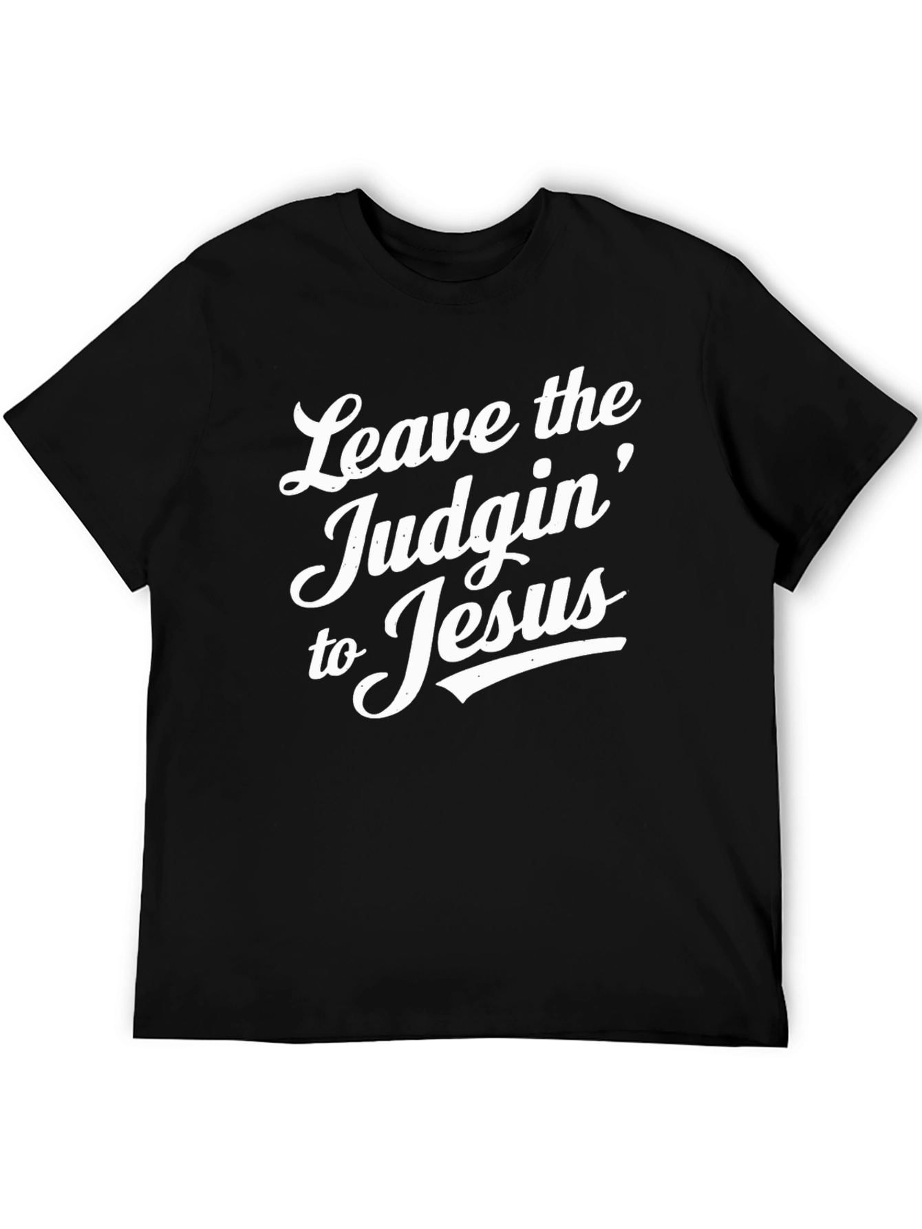 Black Leave the Judgin' to Jesus Black Graphic Tee view 5