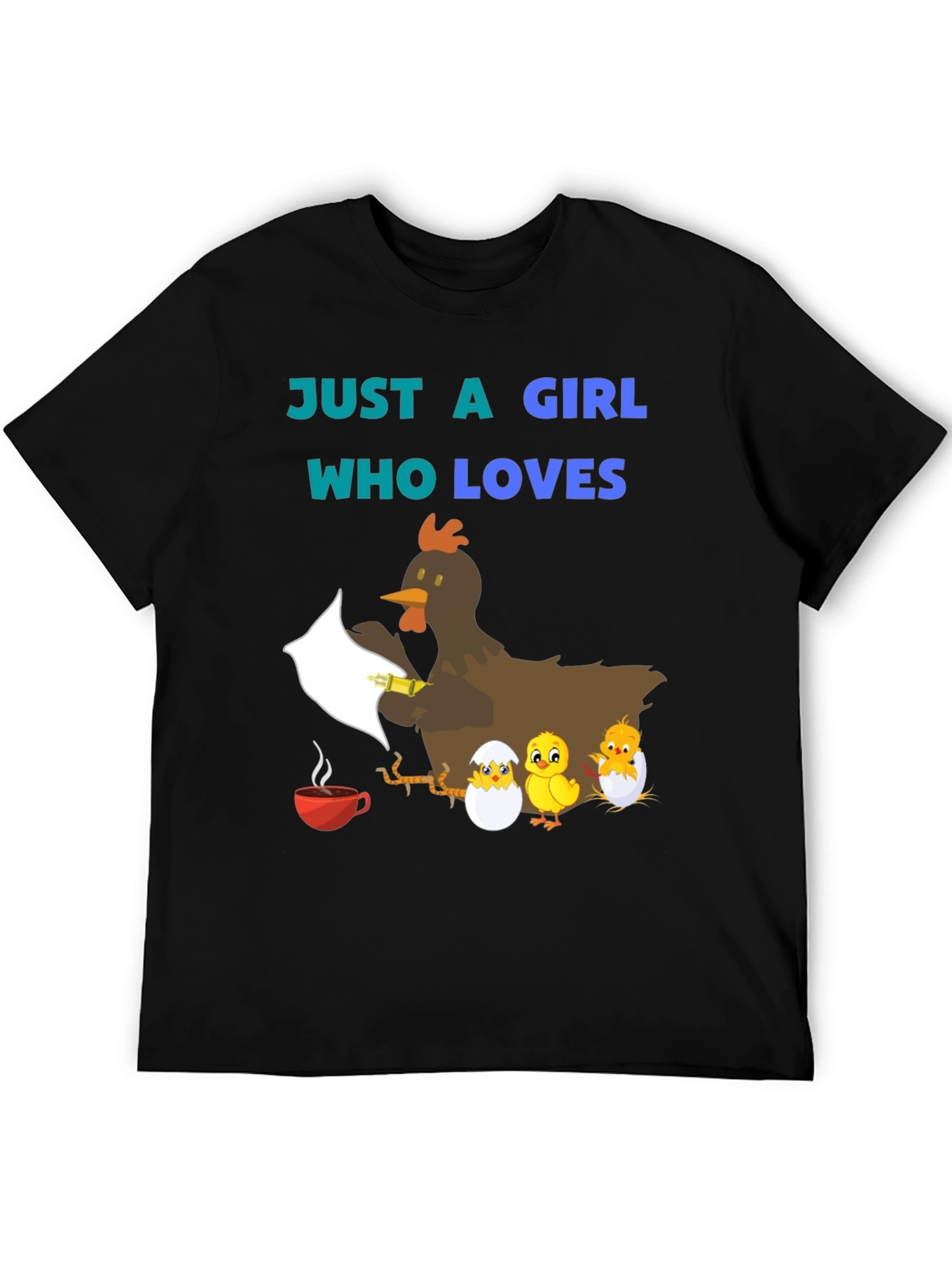 Black Girl Who Loves Chicken T-Shirt view 5