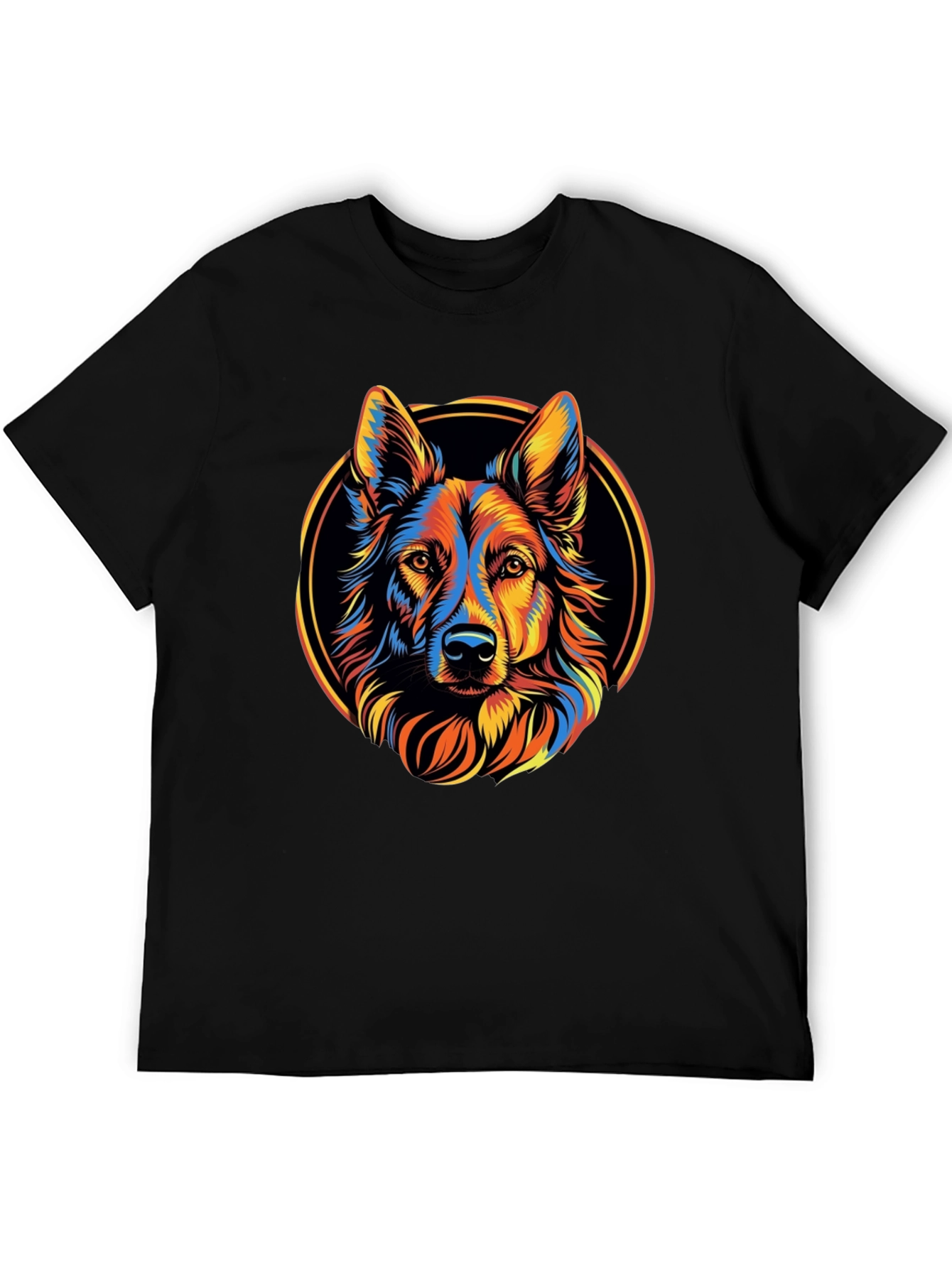 Black Dog Graphic Tee - Colorful Canine Design view 5