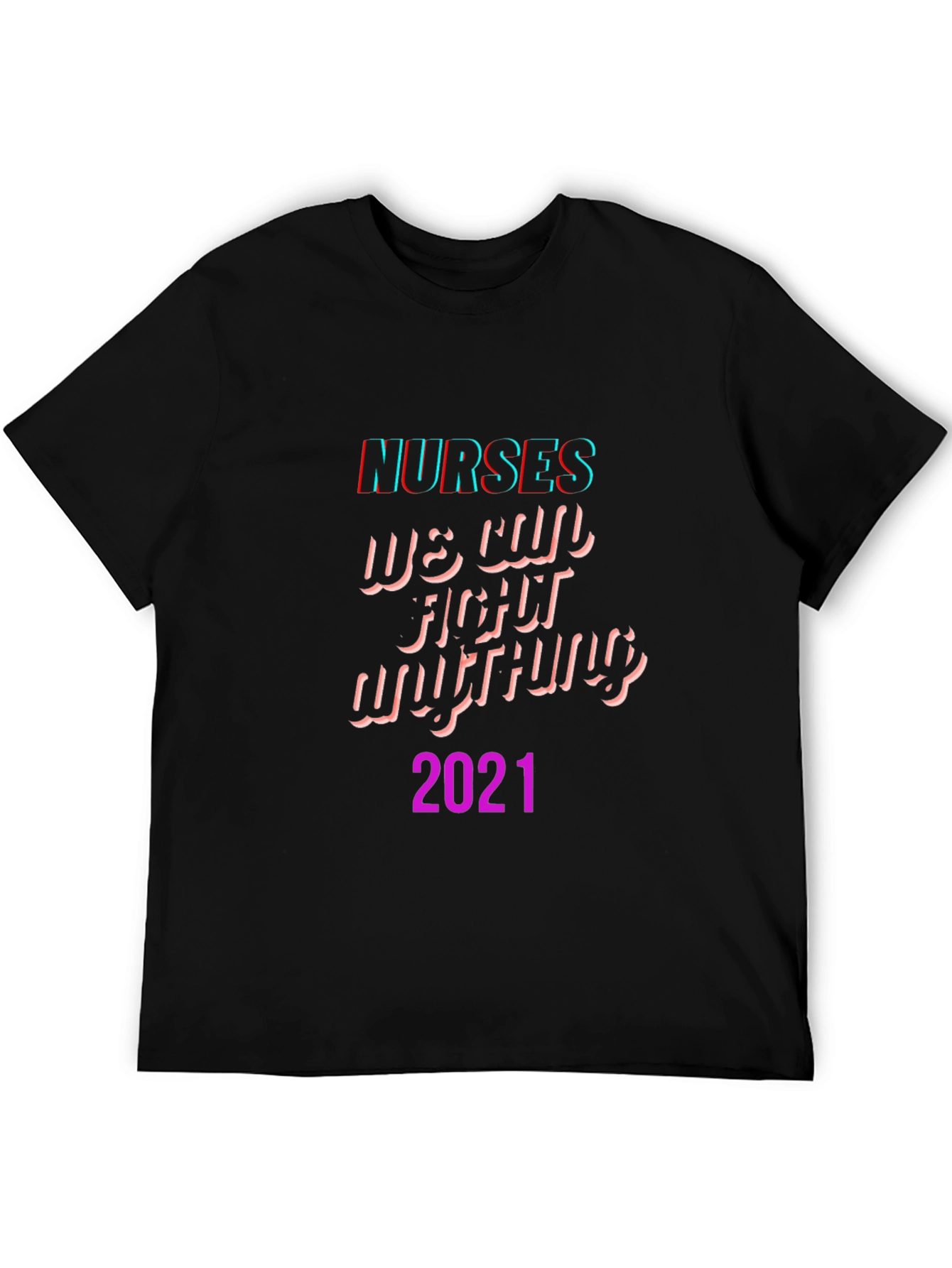 Black Nurses We Can Fight Anything Graphic Tee view 5