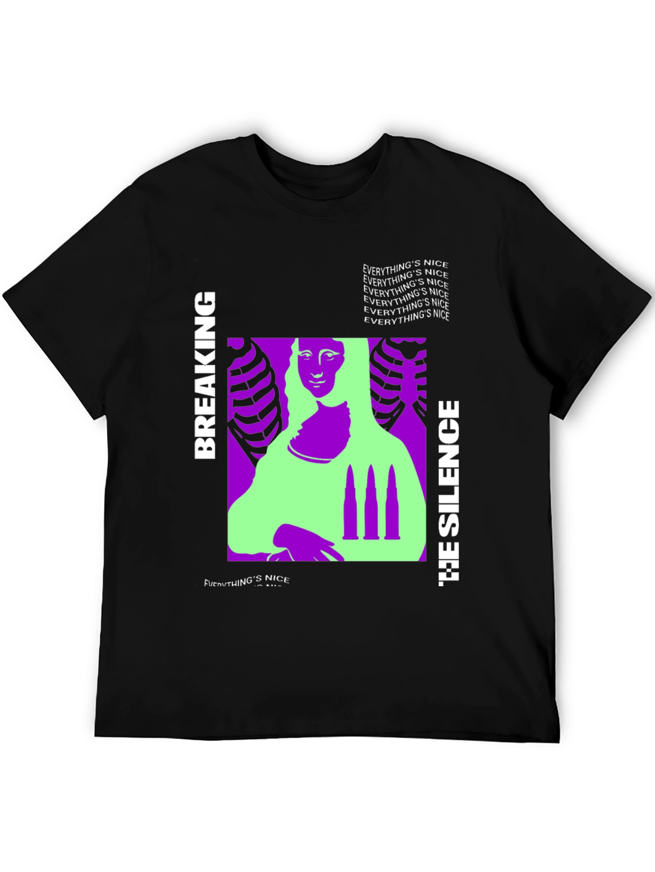 Black Breaking the Silence Graphic Tee view 5