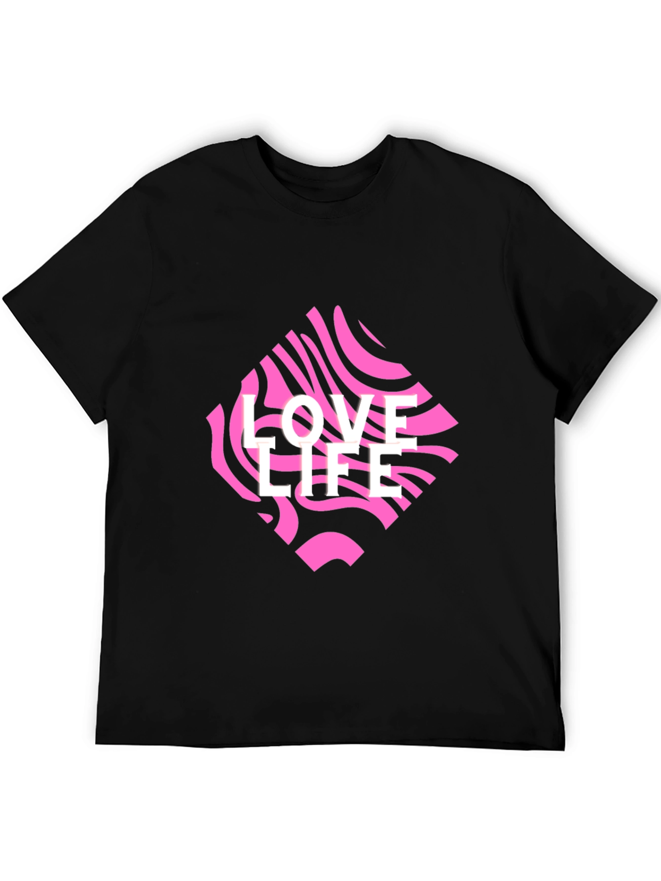 Black Love Life Graphic Tee - Black Crew Neck view 5