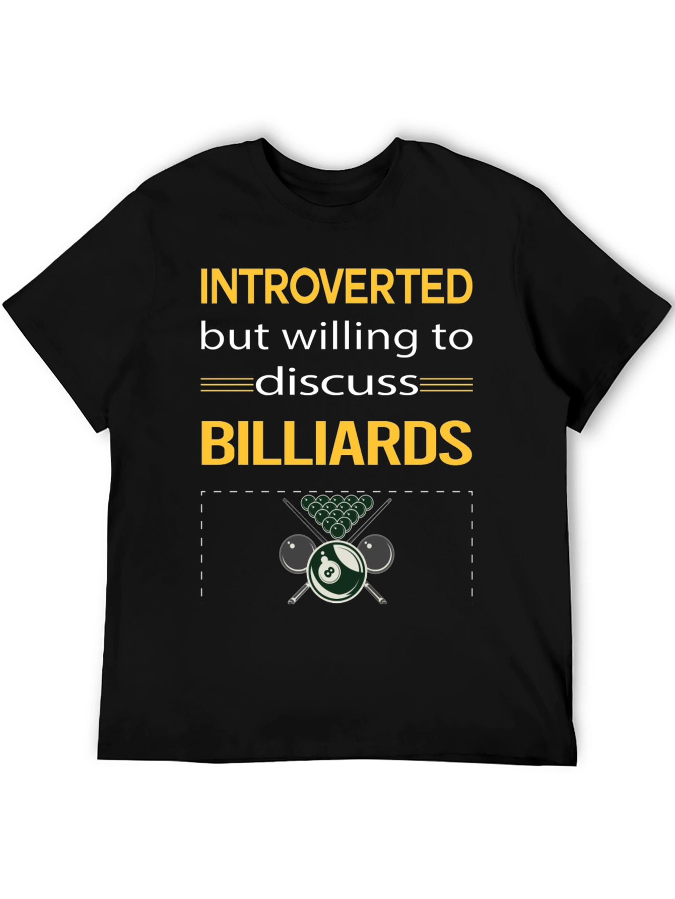 Black Introverted Billiards T-Shirt view 5