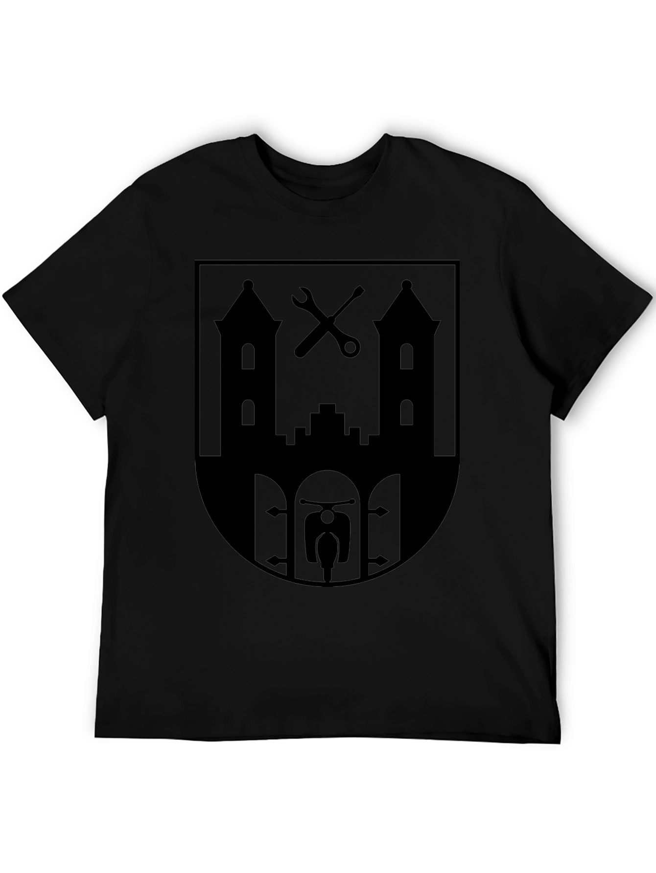 Black City Crest Graphic T-Shirt - Black view 5