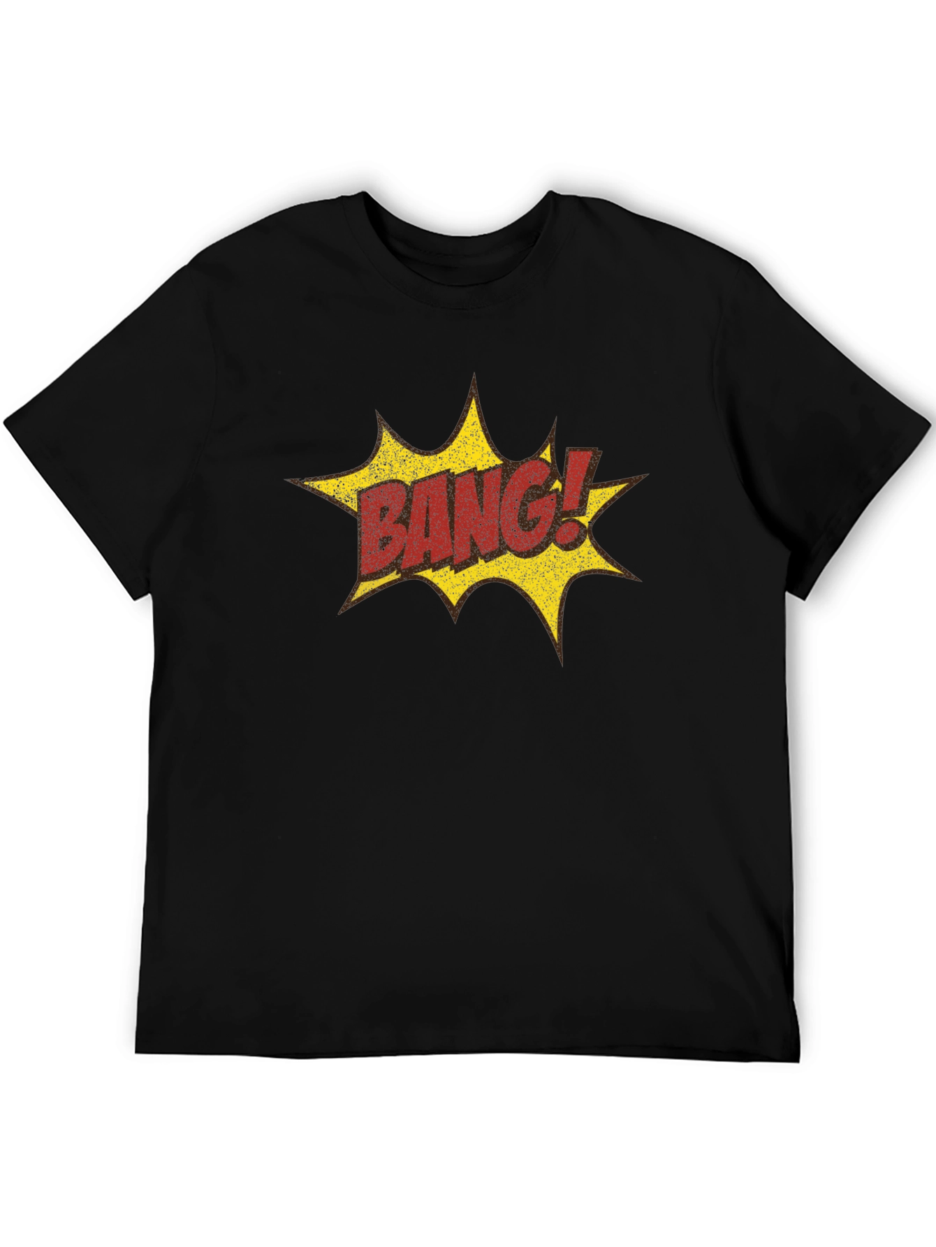 Black Bang! Graphic Print Black T-Shirt view 5