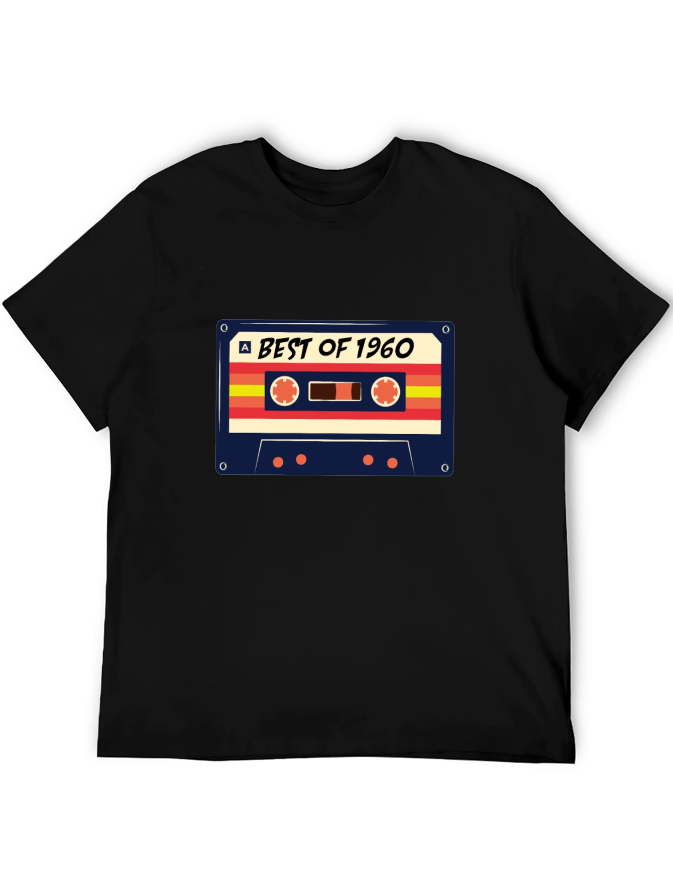 Black Best of 1960 Cassette Graphic T-Shirt view 5