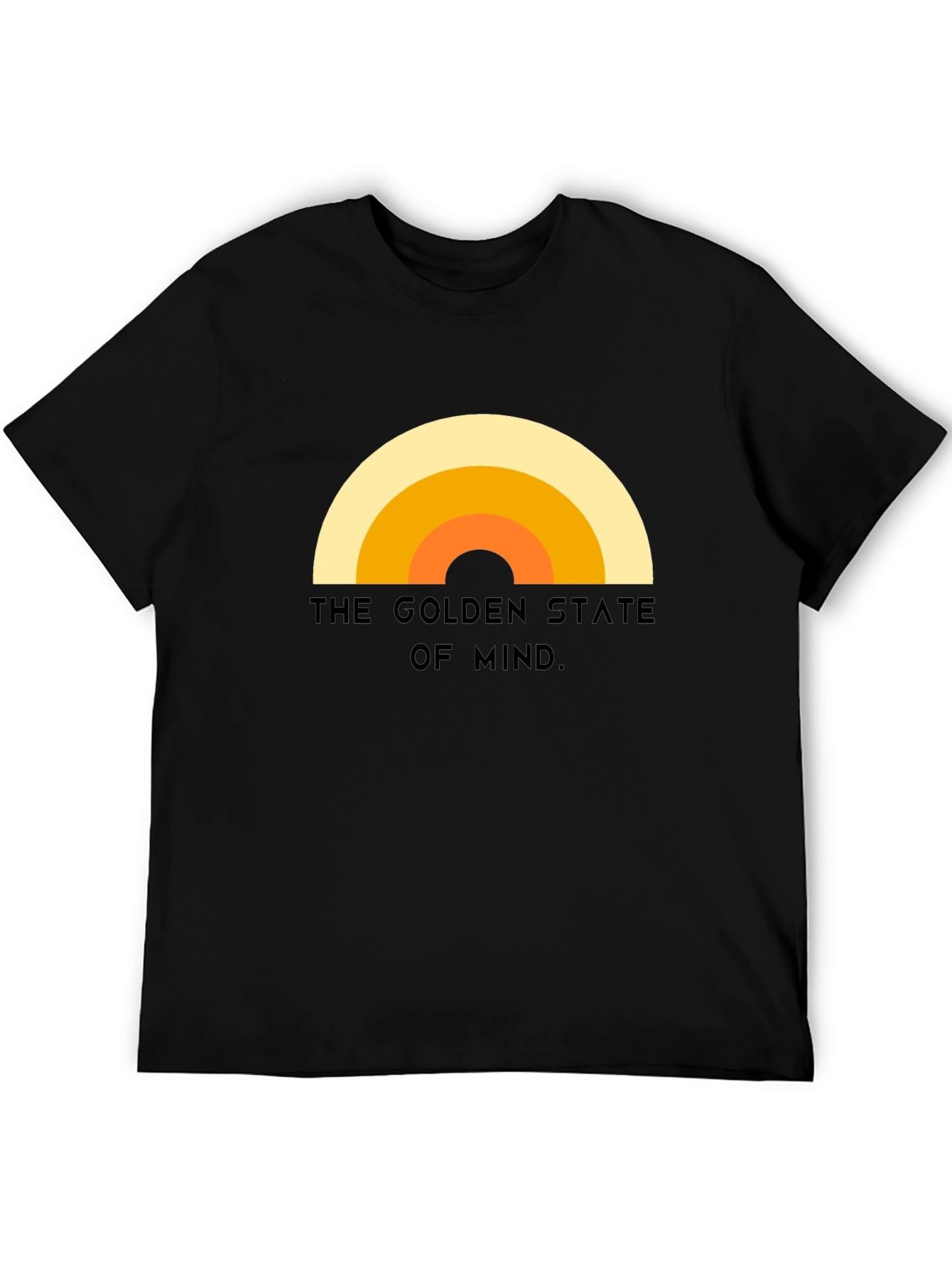 Black Golden State of Mind Retro T-Shirt view 5