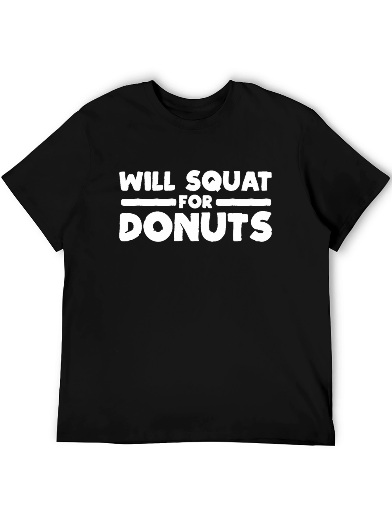 Black Will Squat For Donuts Men's Graphic Tee view 5