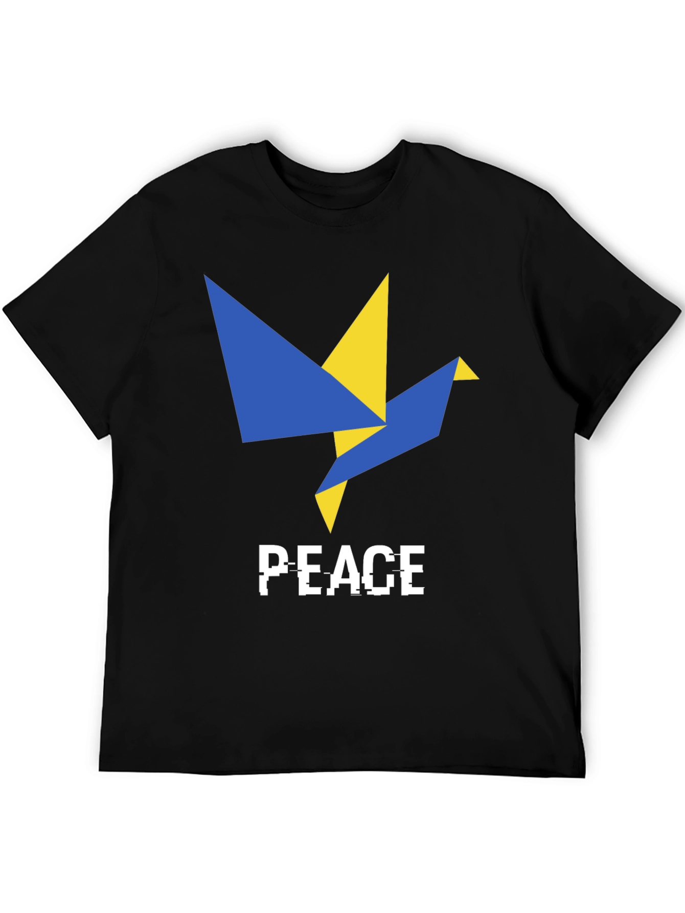 Black Peace Dove Graphic T-Shirt - Ukraine Support view 5