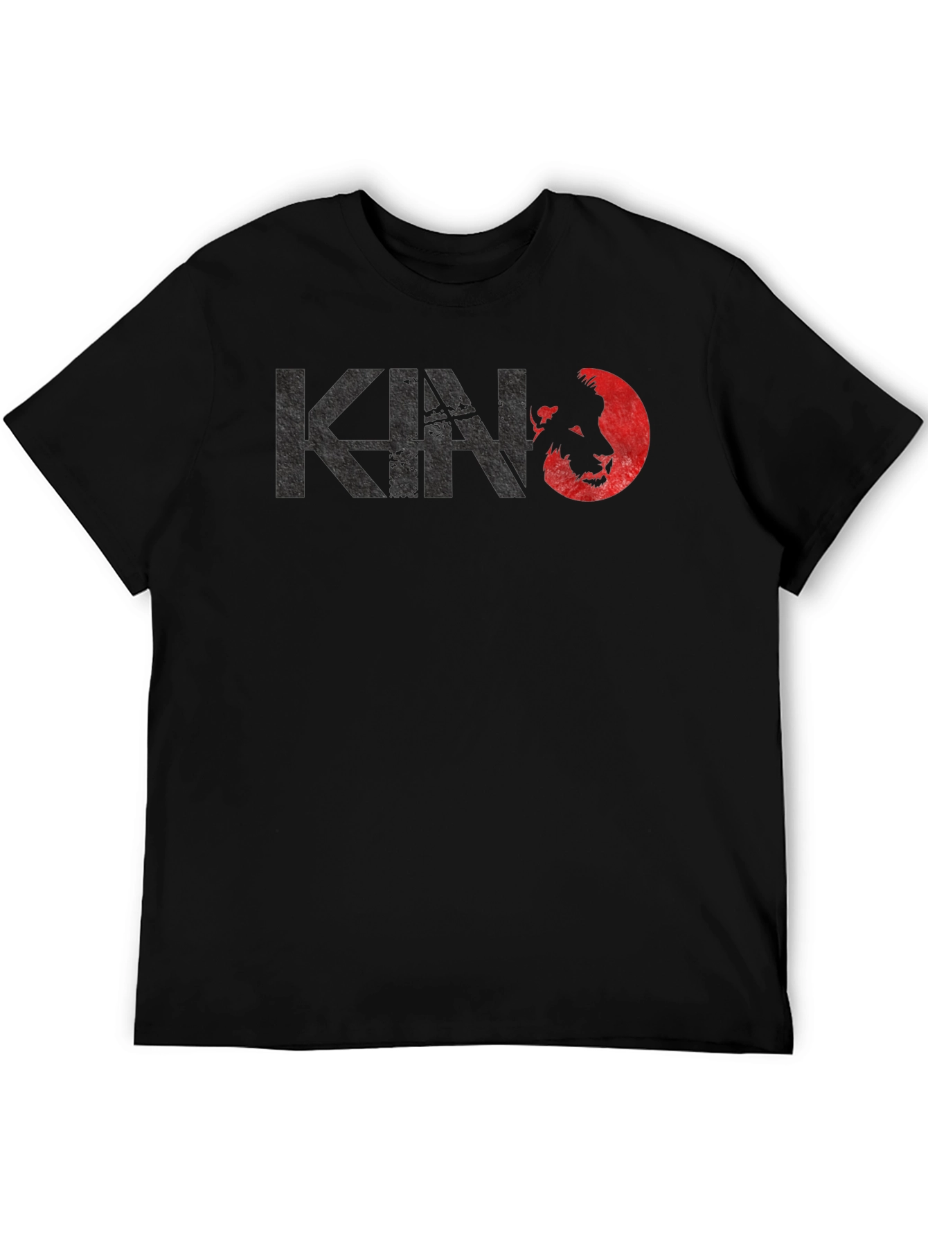 Black Kino Lion Graphic T-Shirt - Black Crew Neck Tee view 5