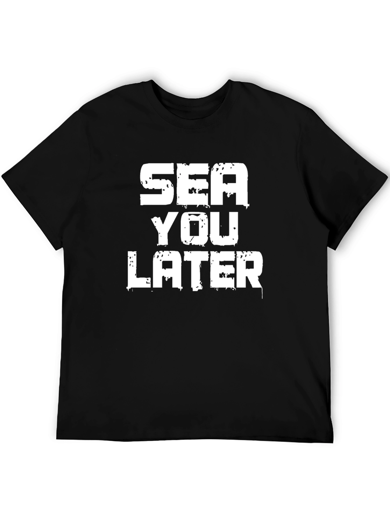 Black Sea You Later Graphic Print Black T-Shirt view 5