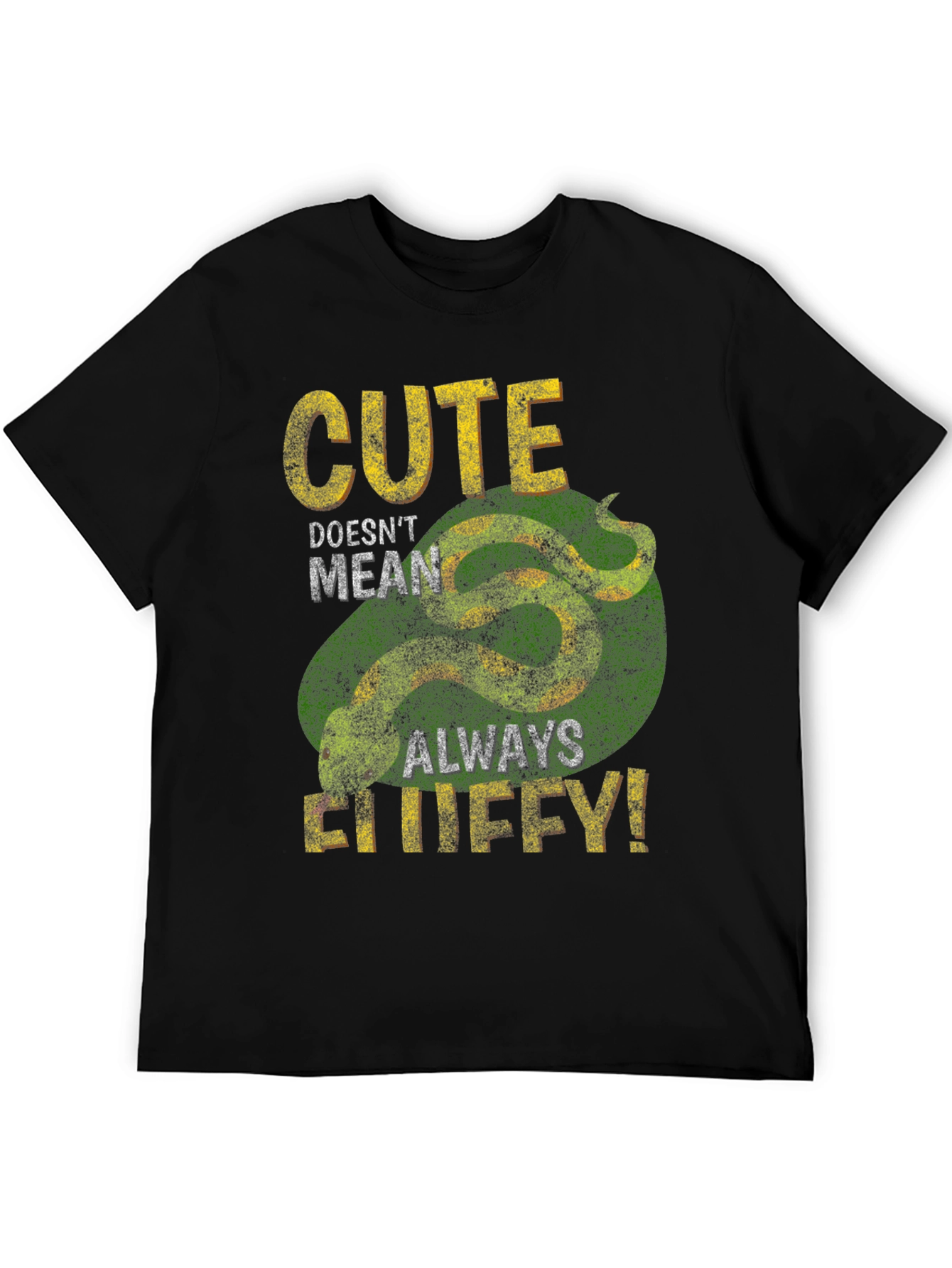 Black Cute But Deadly Snake Graphic T-Shirt view 5