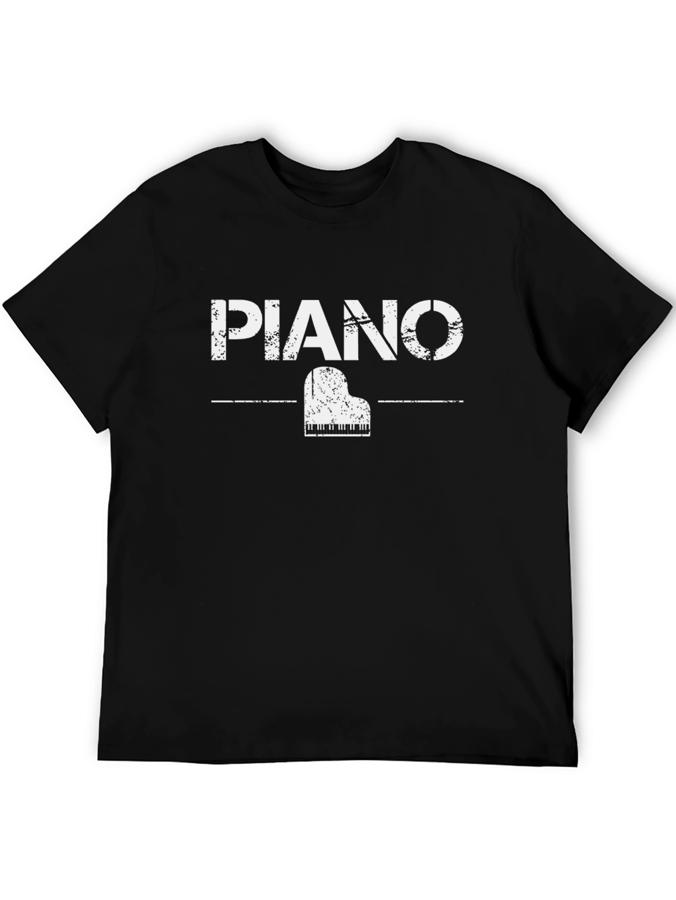 Black Piano Graphic Tee - Music Lover's T-Shirt view 5