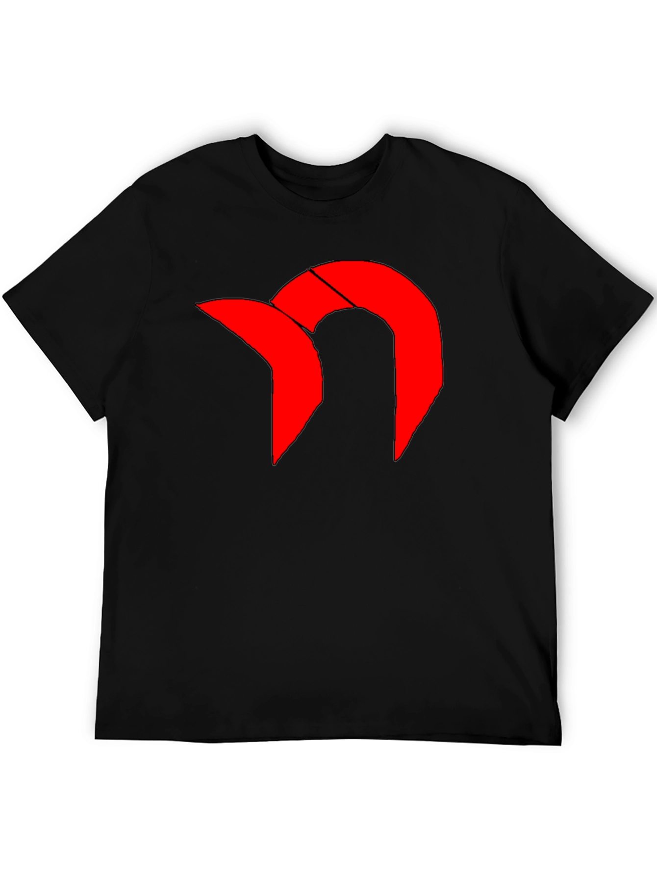 Black Bold Graphic Tee - Red Icon on Black view 5